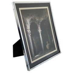 1970er Jahre Chrom Bilderrahmen mit Marine Matte