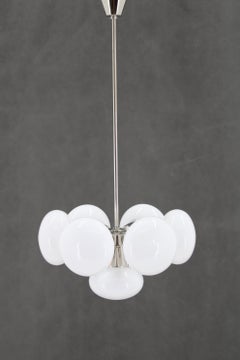 1970s Chrome Plated 7-Flamming Sputnik by Kamenicky Senov, Czechoslovakia