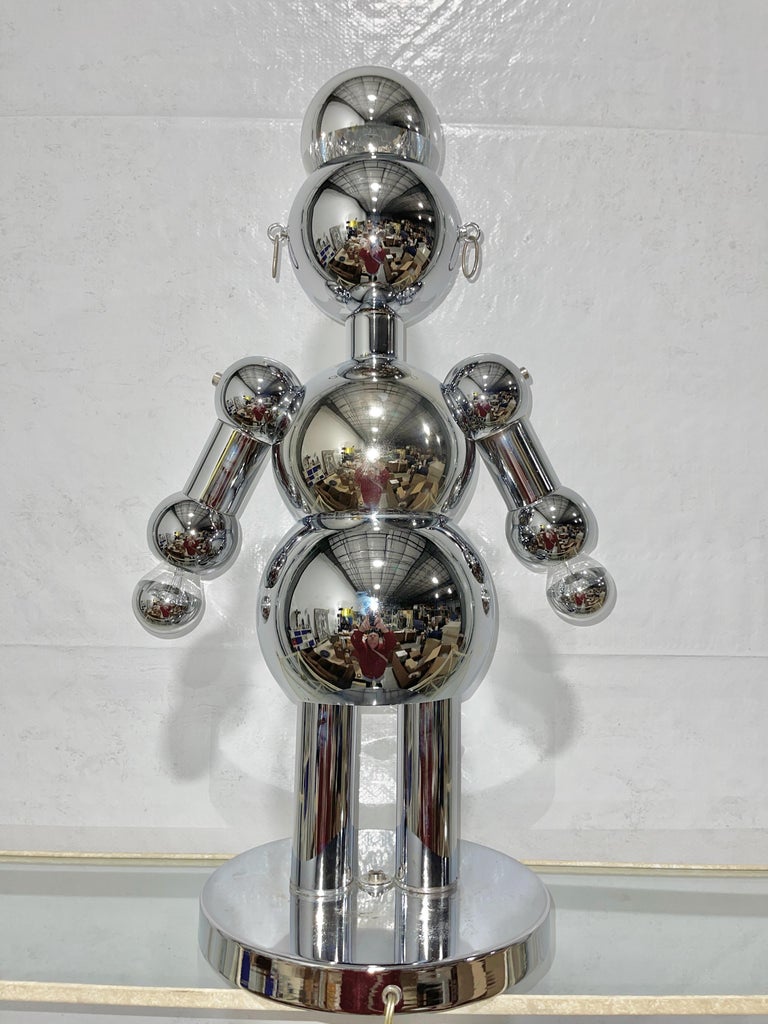 Torino Chrome Robot Lamp sold at auction on 2nd June | Bidsquare