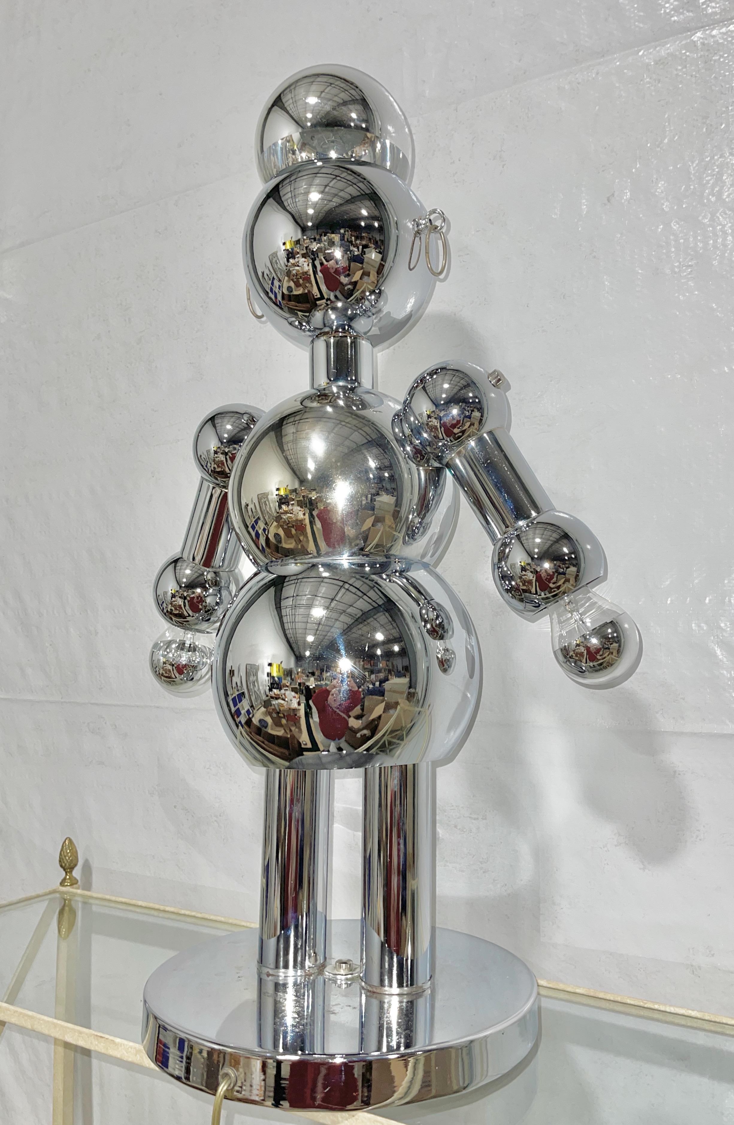 1970's Chrome Robot Lamp by Torino Lamps For Sale 4