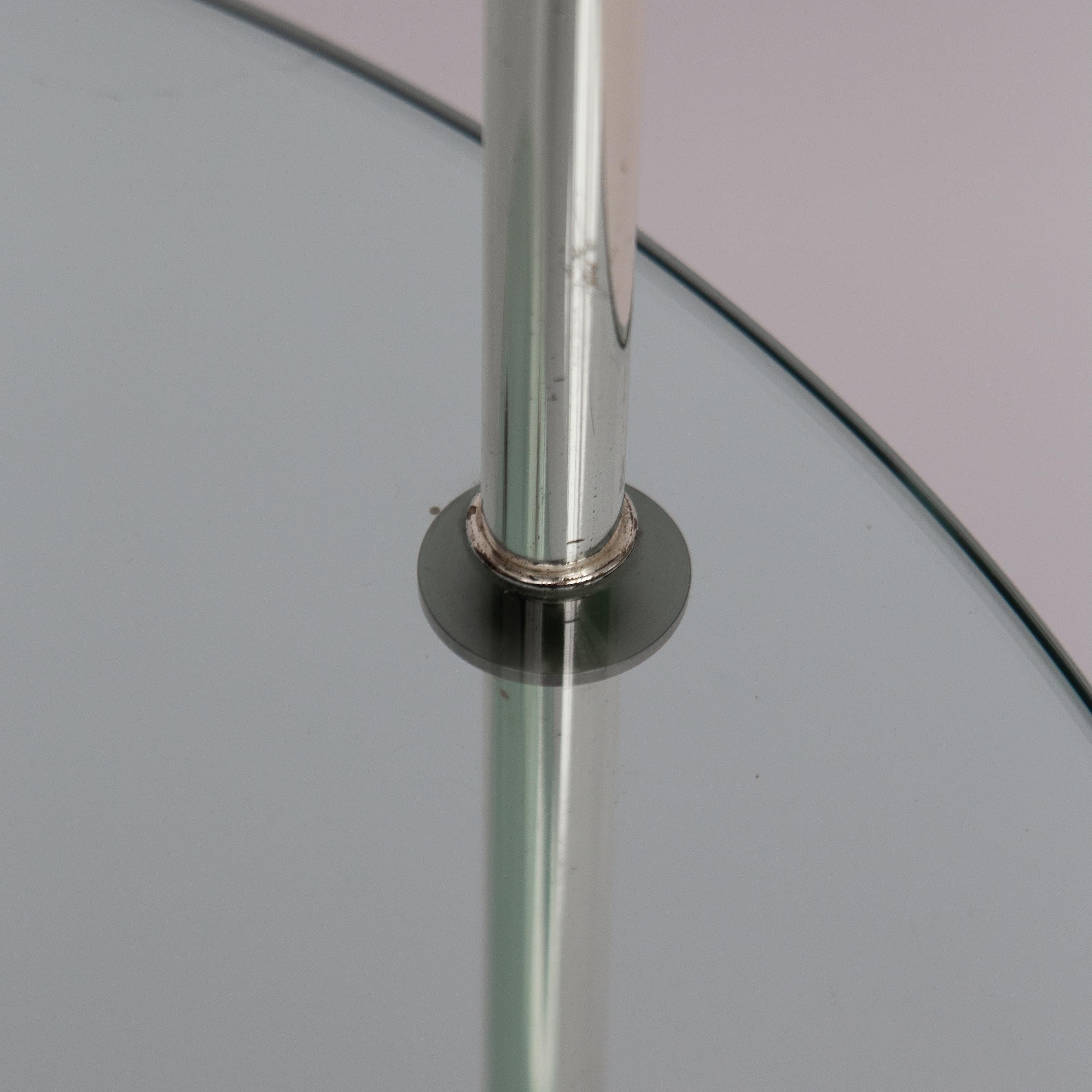 1970s Chrome Round Cocktail Bar Cart For Sale 1