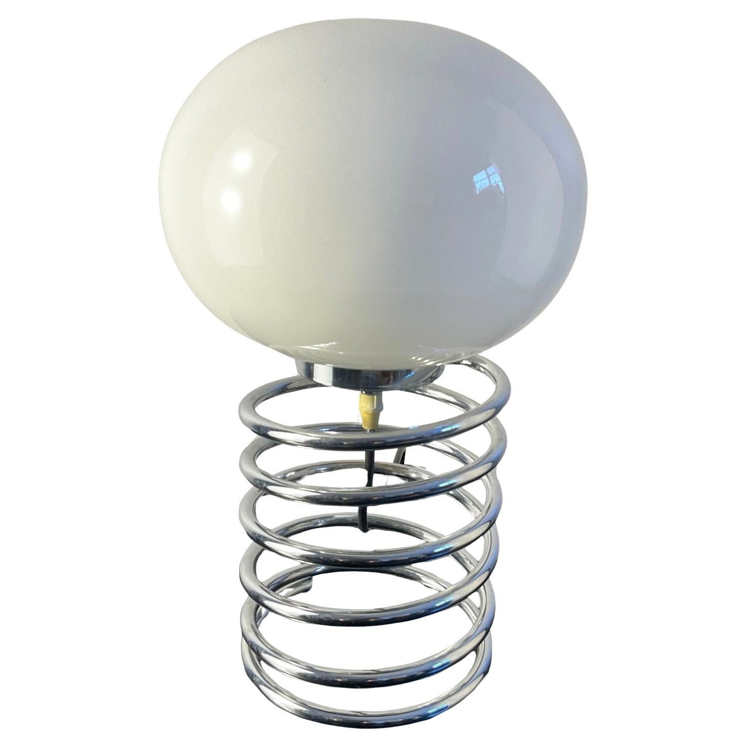 1970s Table Lamp Attributed to Ingo Maurer in the Shape of a Spring