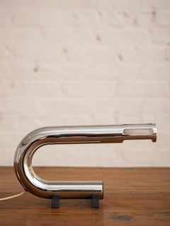 1970s Chrome Table Lamp by Luci Illuminazione DI Interni, Italy