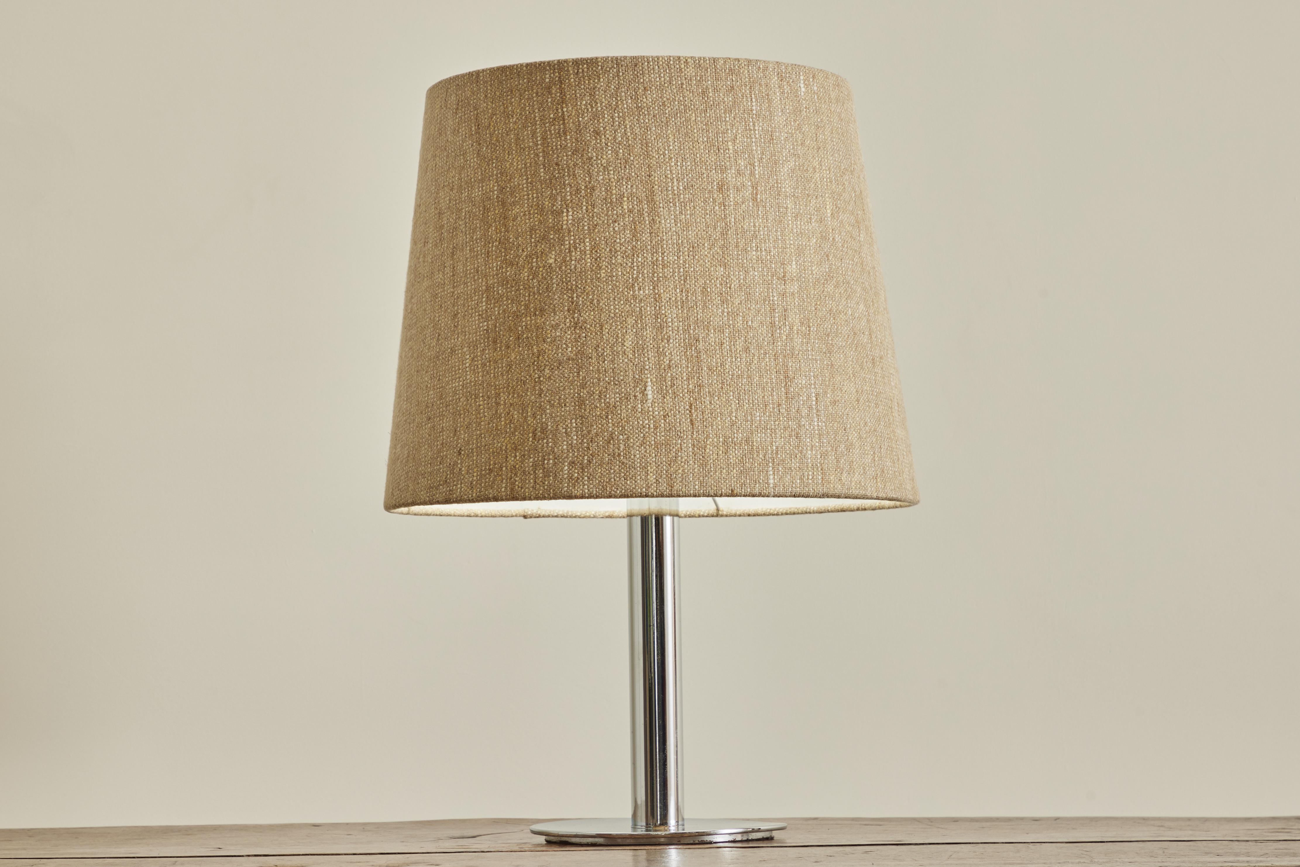 Mid-Century Modern 1970s Chrome Table Lamp