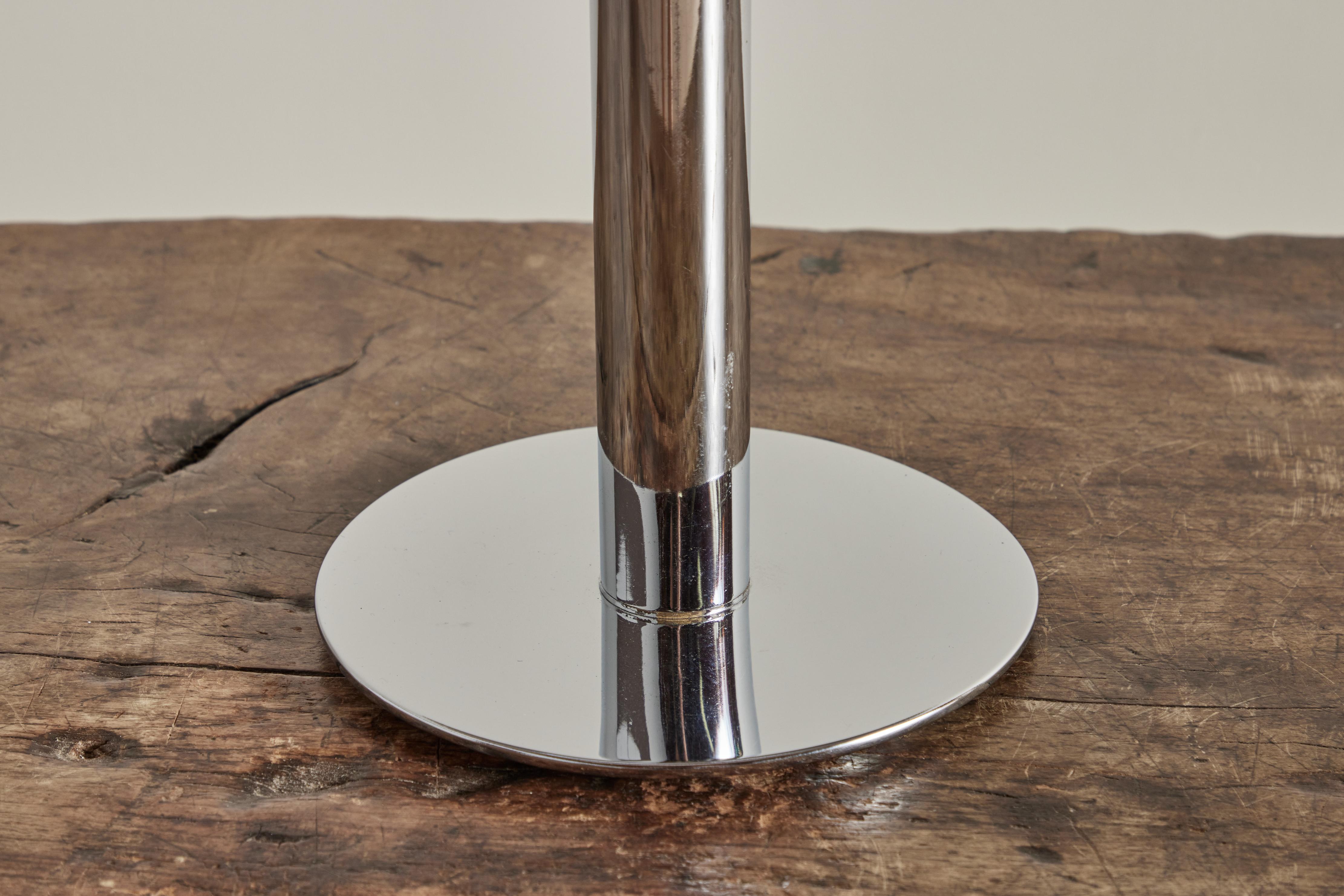 Linen 1970s Chrome Table Lamp
