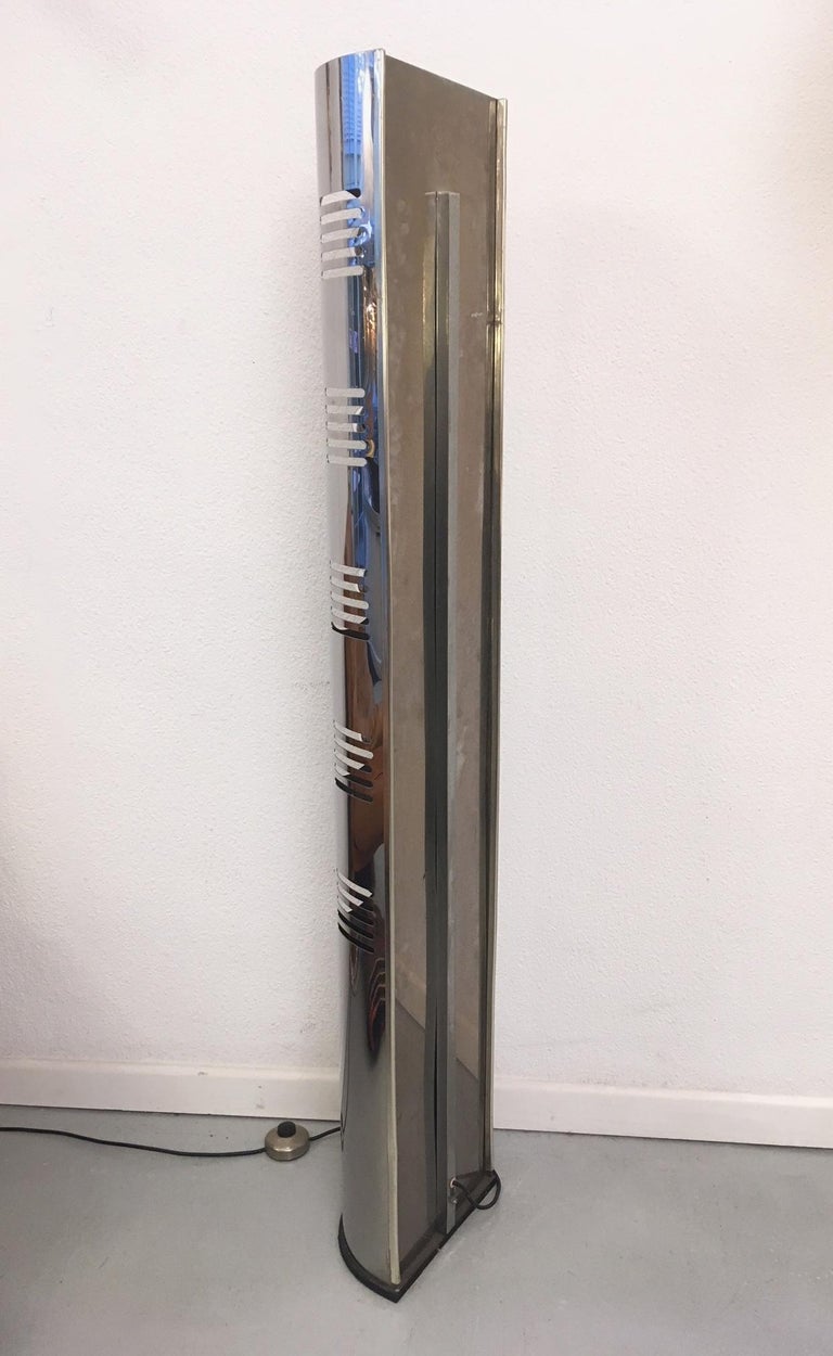 1970s Chrome Totem Floor Lamp For Sale At 1stdibs