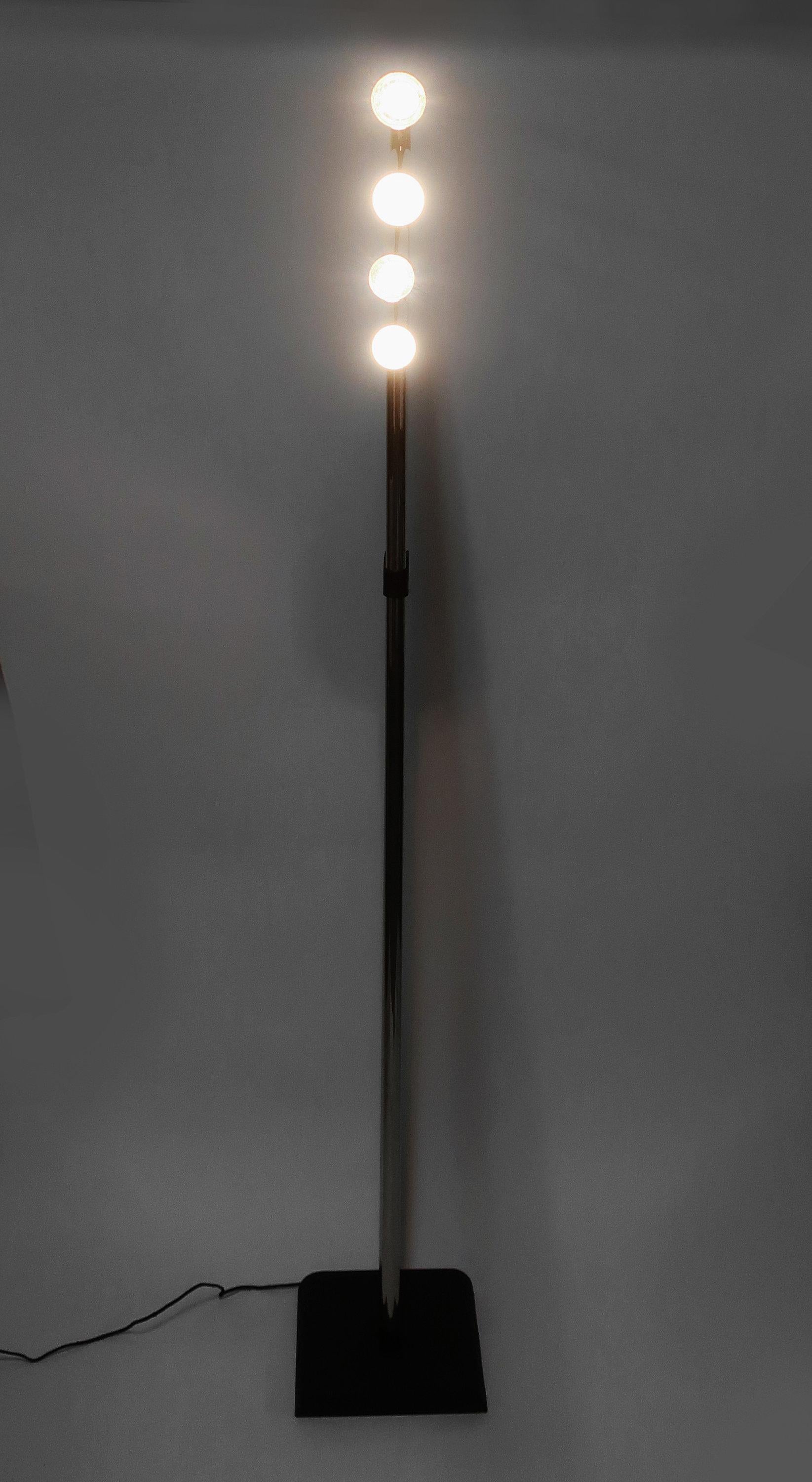 1970s Chrome Tubular Floor Lamp by Goffredo Reggiani For Sale 1