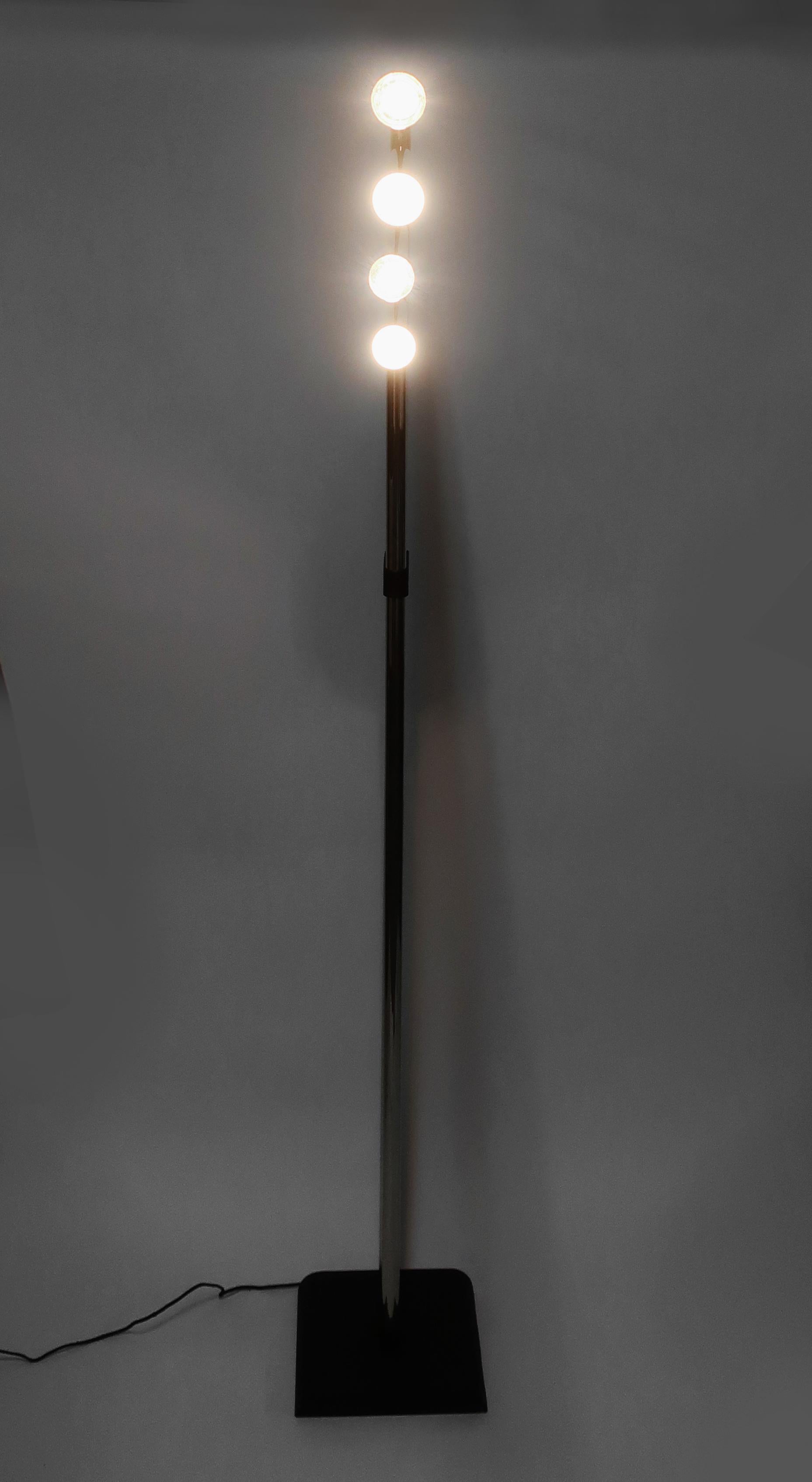 1970s Chrome Tubular Floor Lamp by Goffredo Reggiani 1