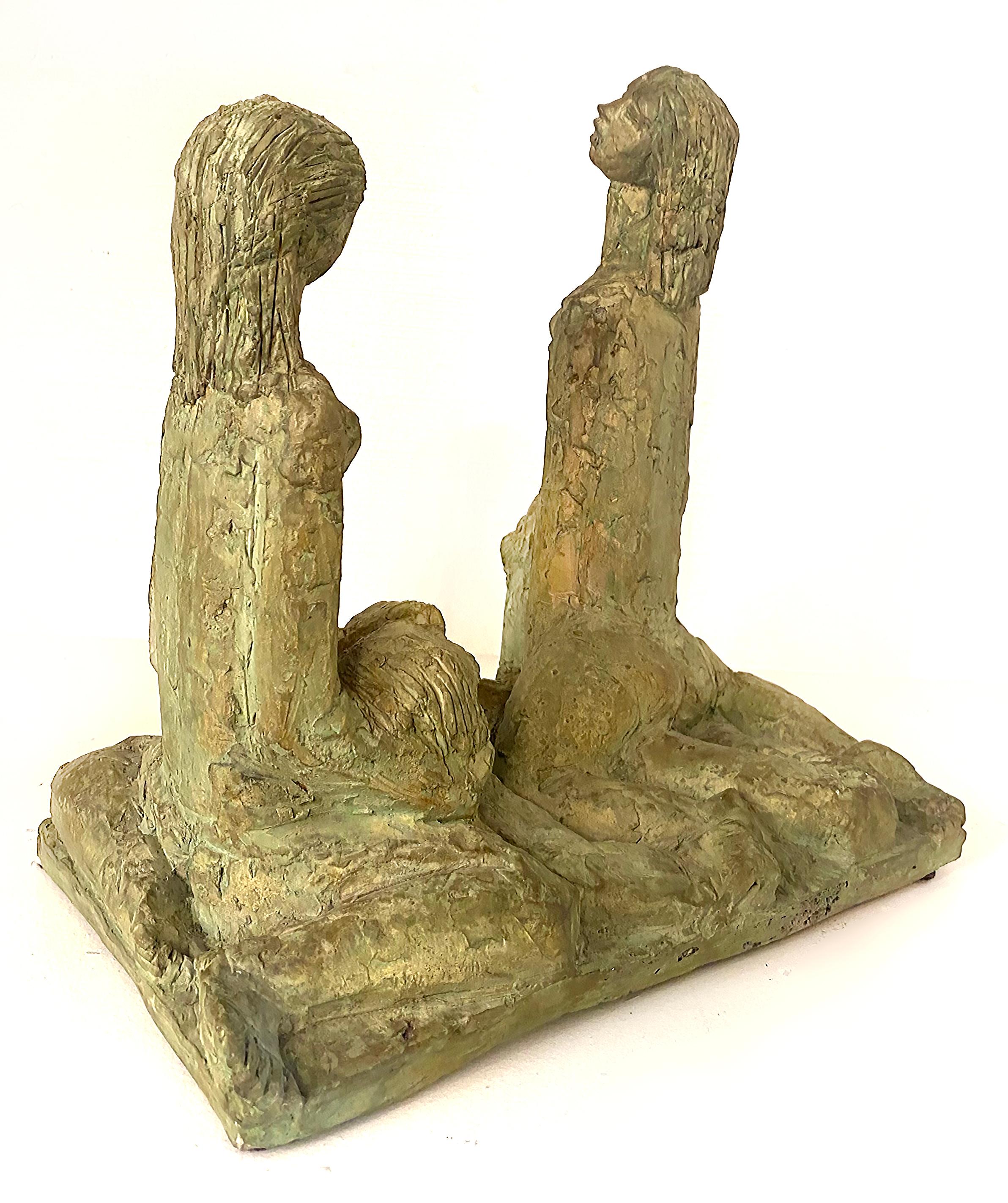 Scultura erotica figurativa di Chuck Dodson degli anni '70 raffigurante un menage à trois in vendita 3
