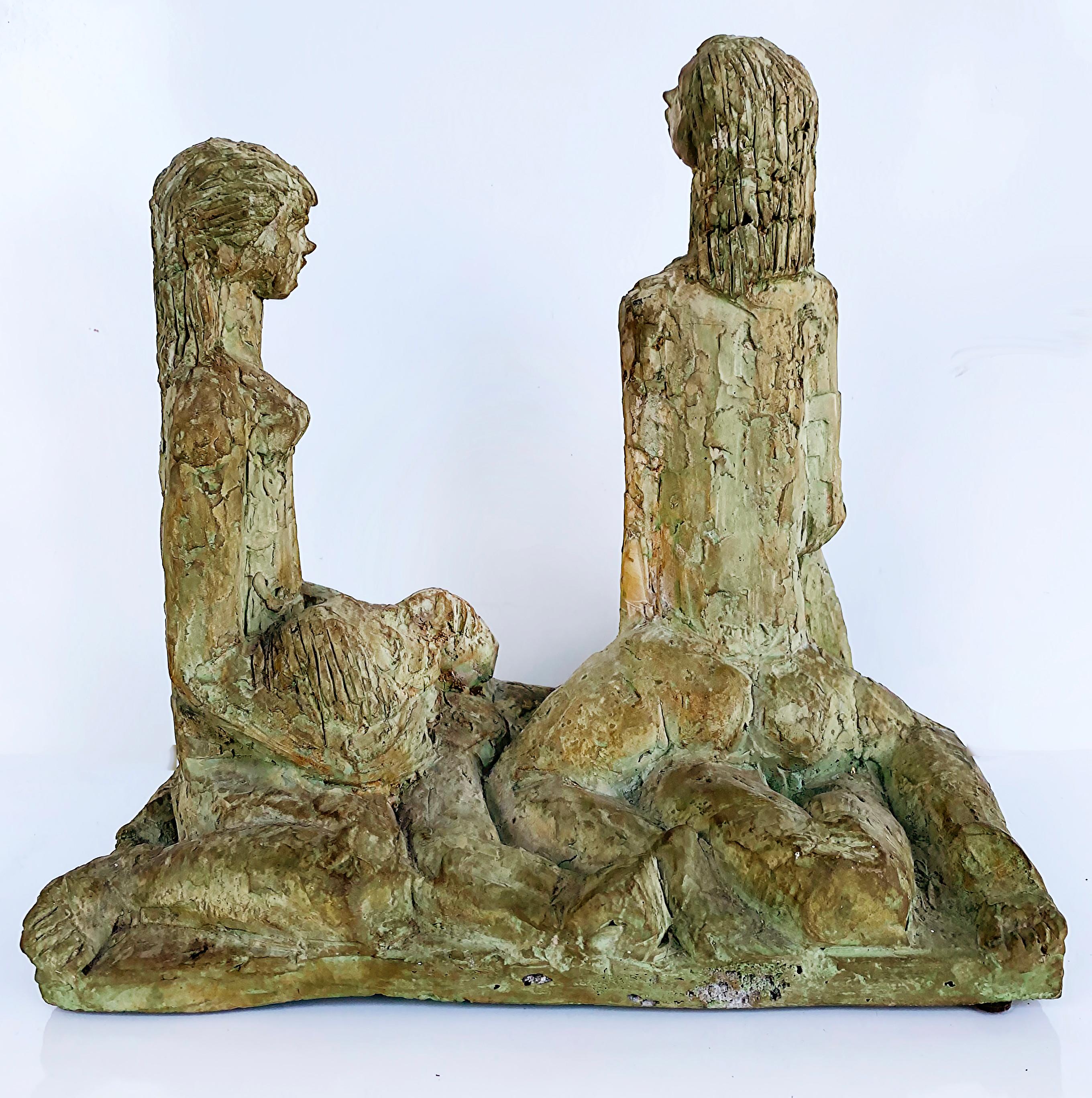 1970er Chuck Dodson Erotische figurative Skulptur einer Ménage à Trois (20. Jahrhundert) im Angebot