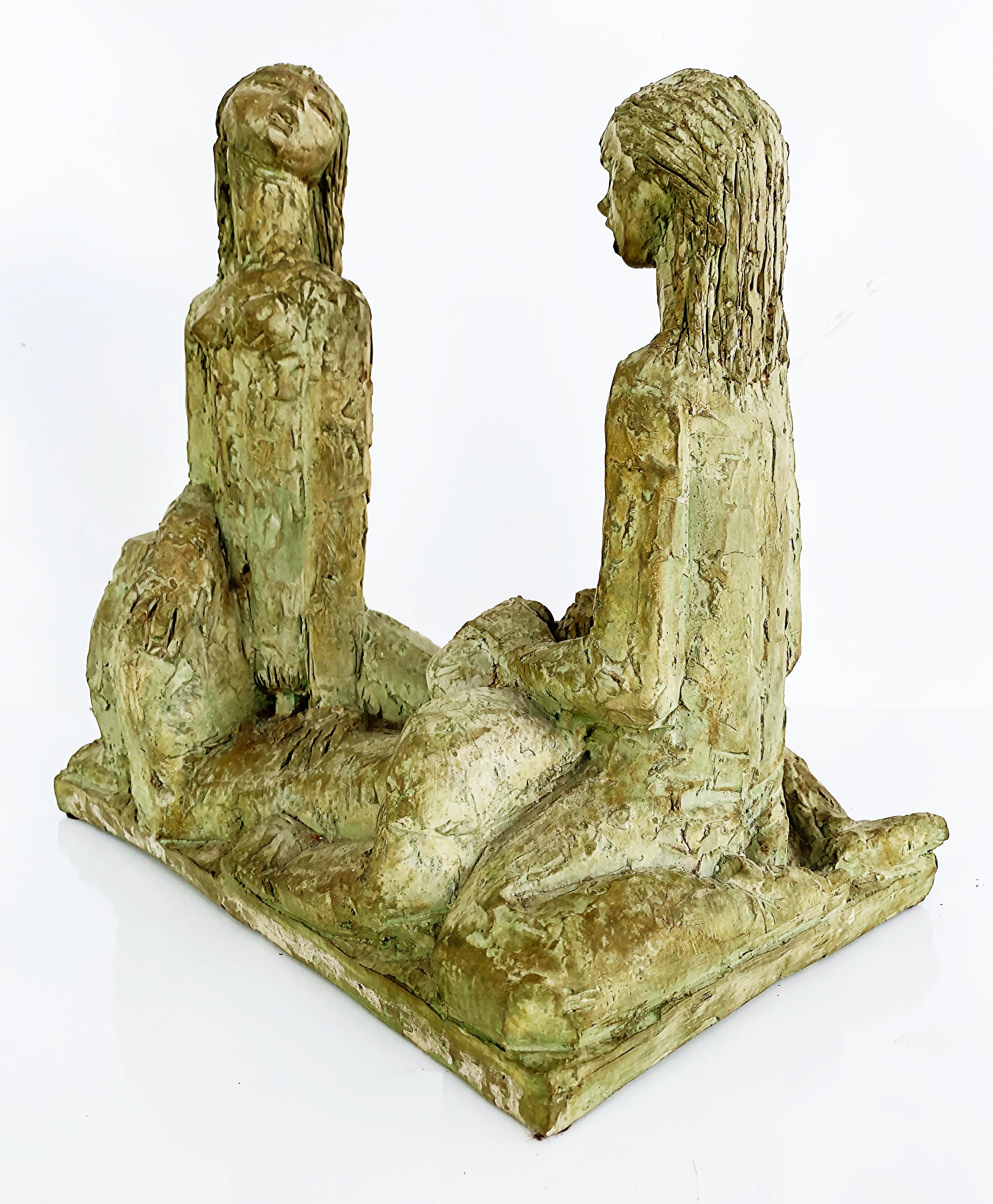 1970s Chuck Dodson Erotic Figurative Sculpture of a Ménage à Trois For Sale 1