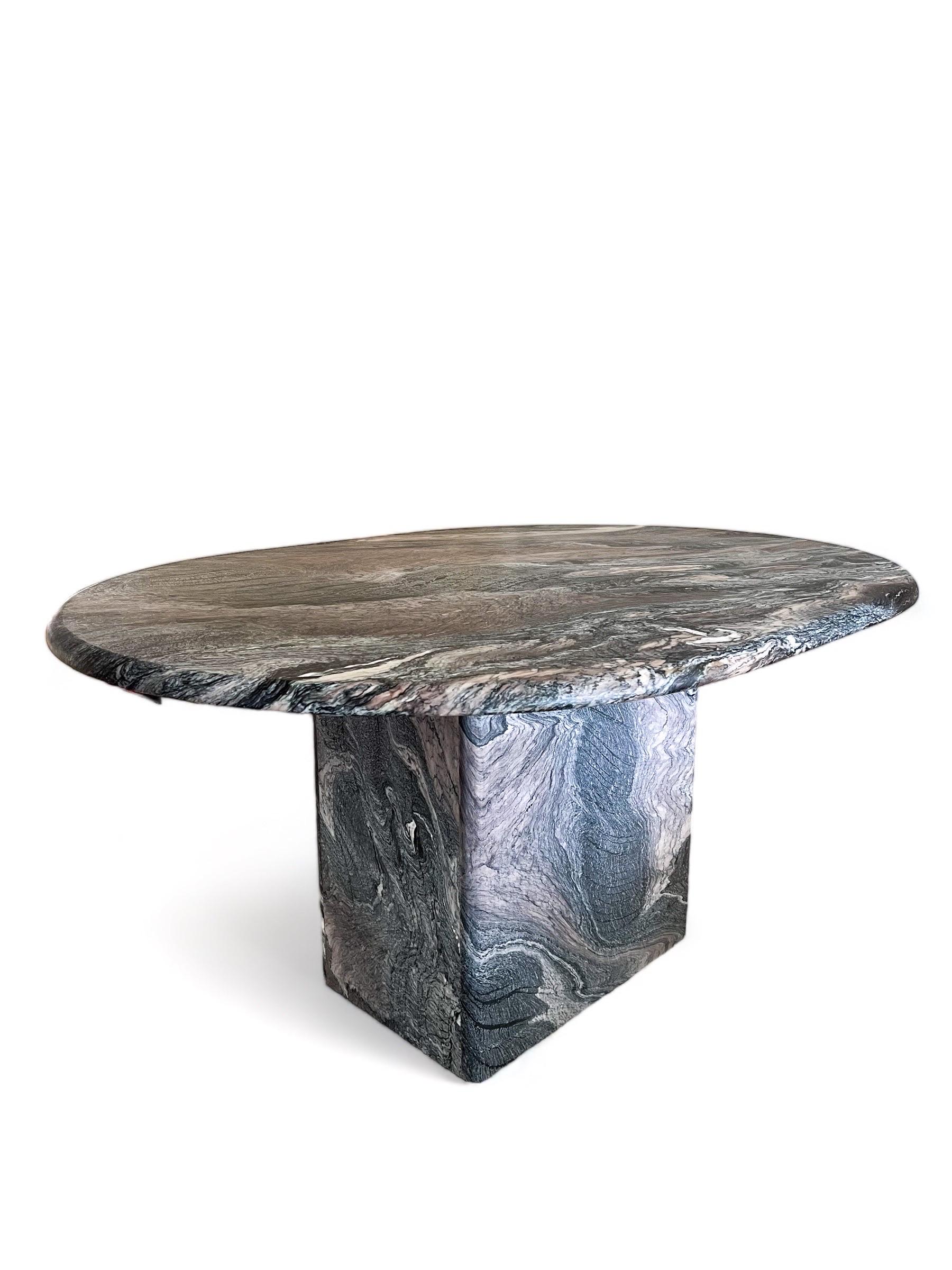 1970s Cipollino Ondulato Marble Dining Table For Sale 6