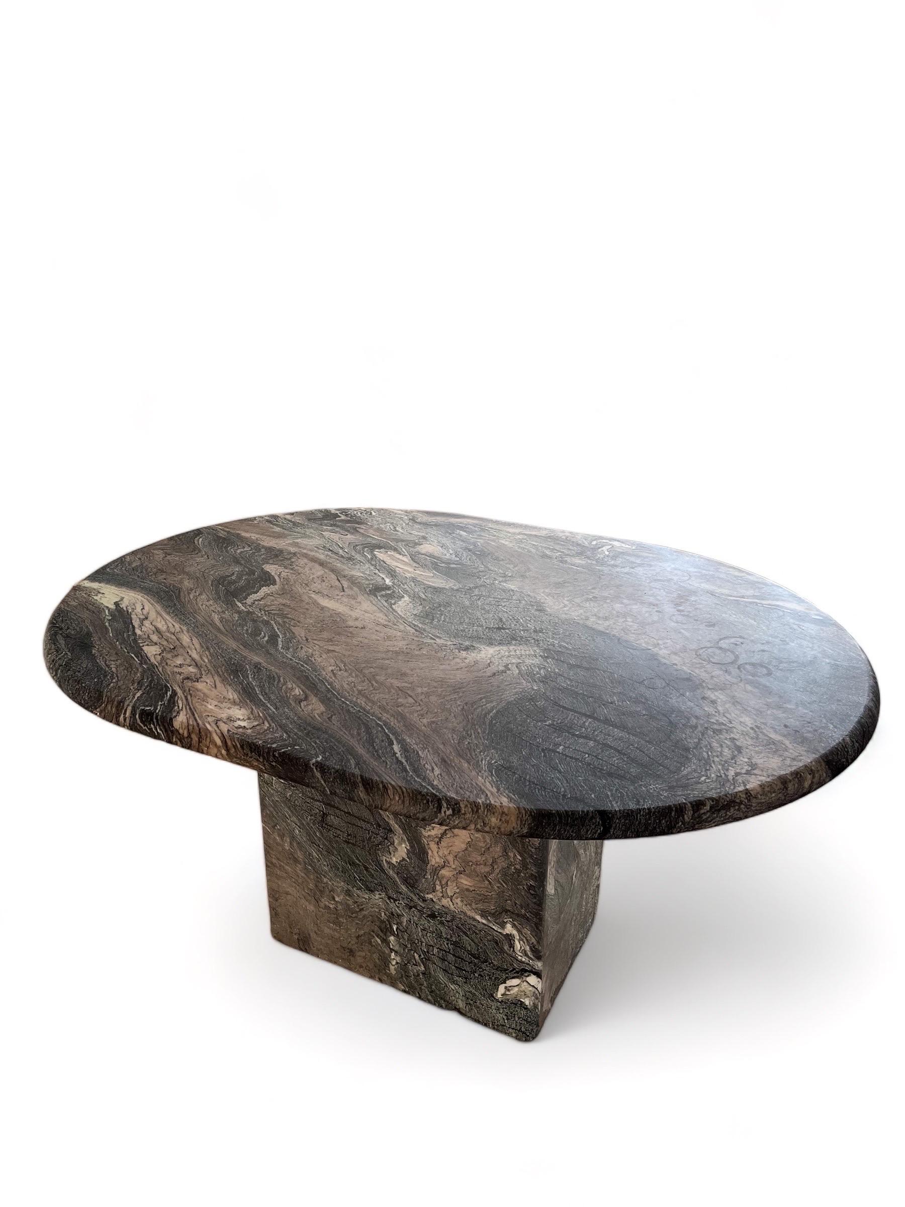 1970s Cipollino Ondulato Marble Dining Table For Sale 7