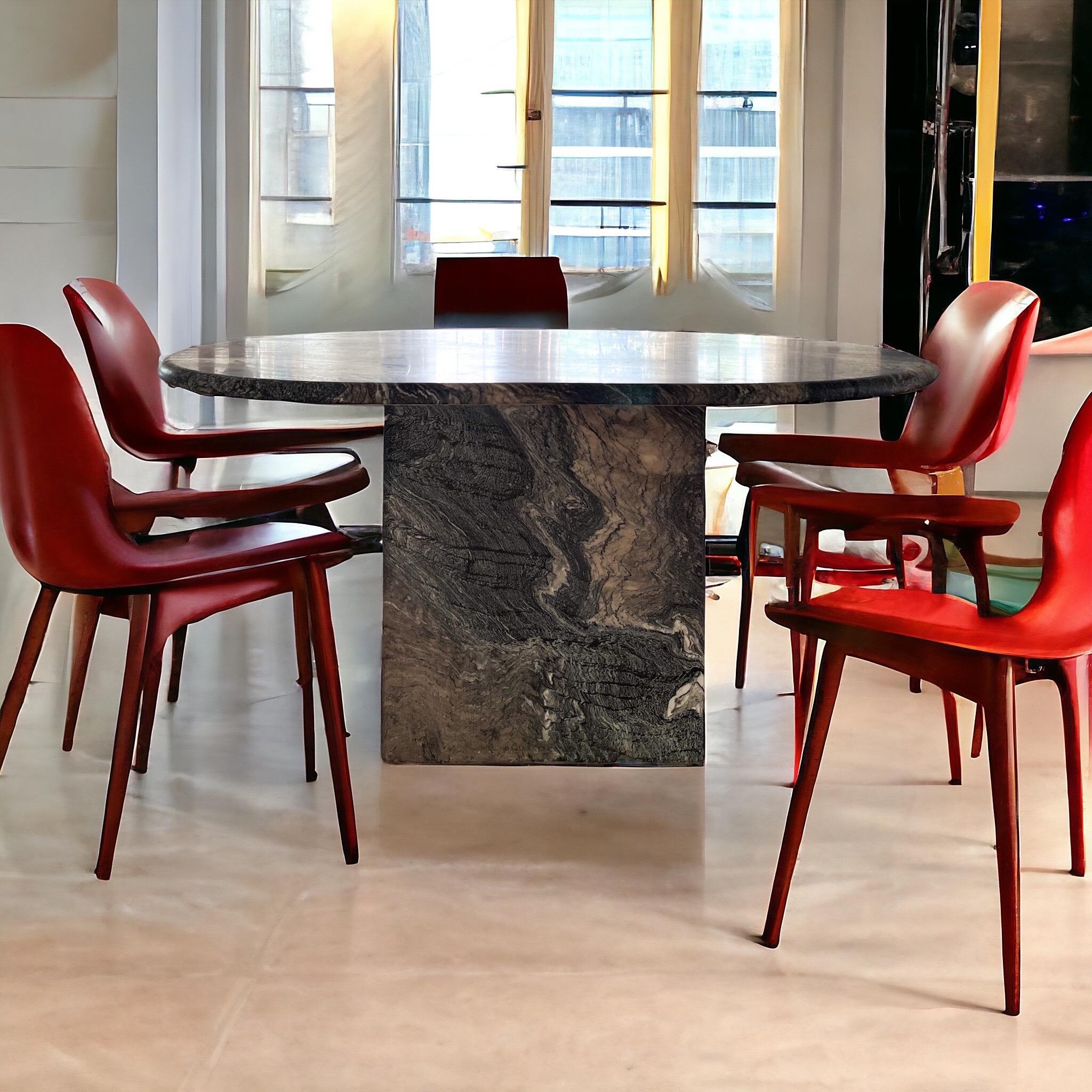 1970s Cipollino Ondulato Marble Dining Table 8