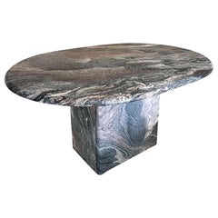 1970s Cipollino Ondulato Marble Dining Table