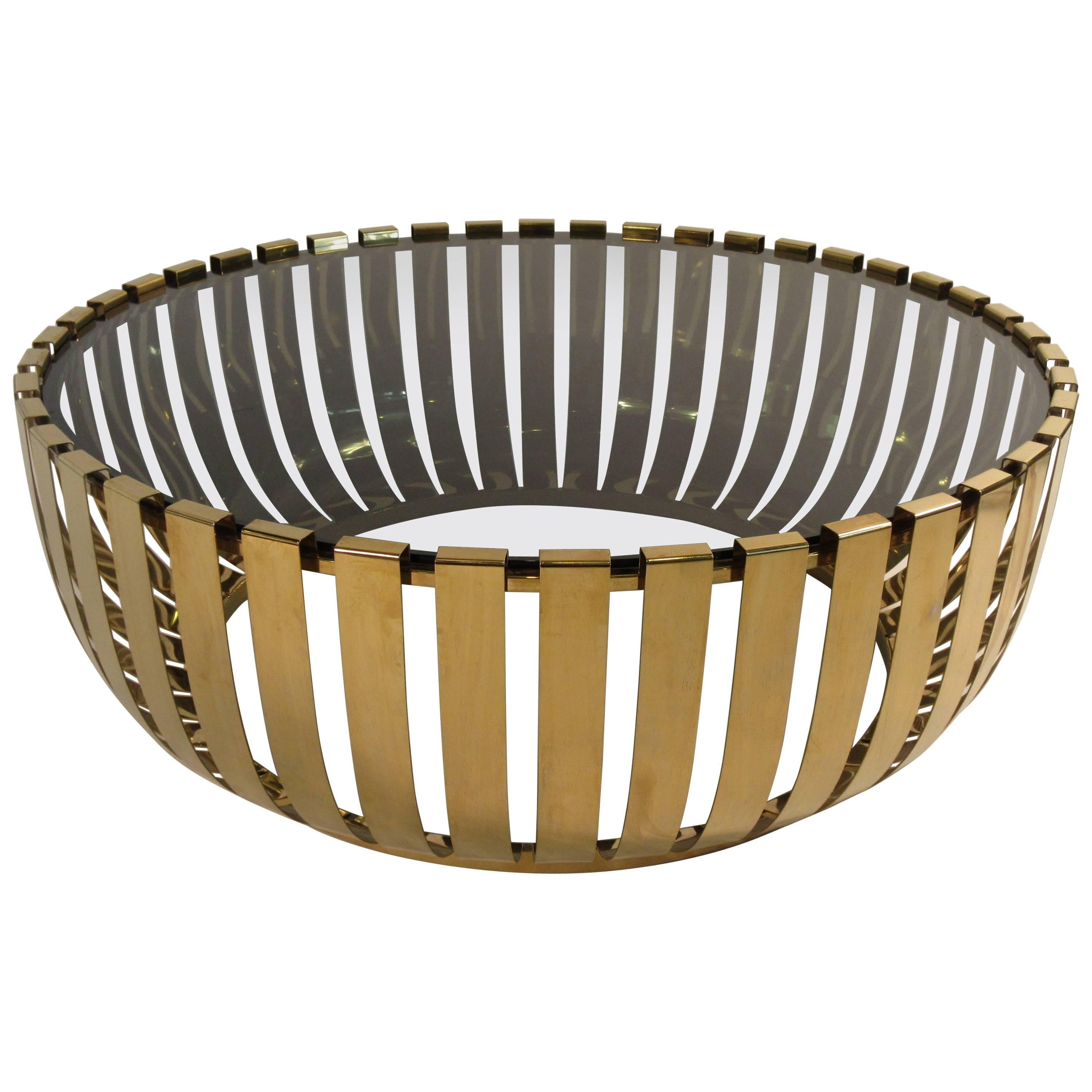 Round Brass Vega Coffee Table