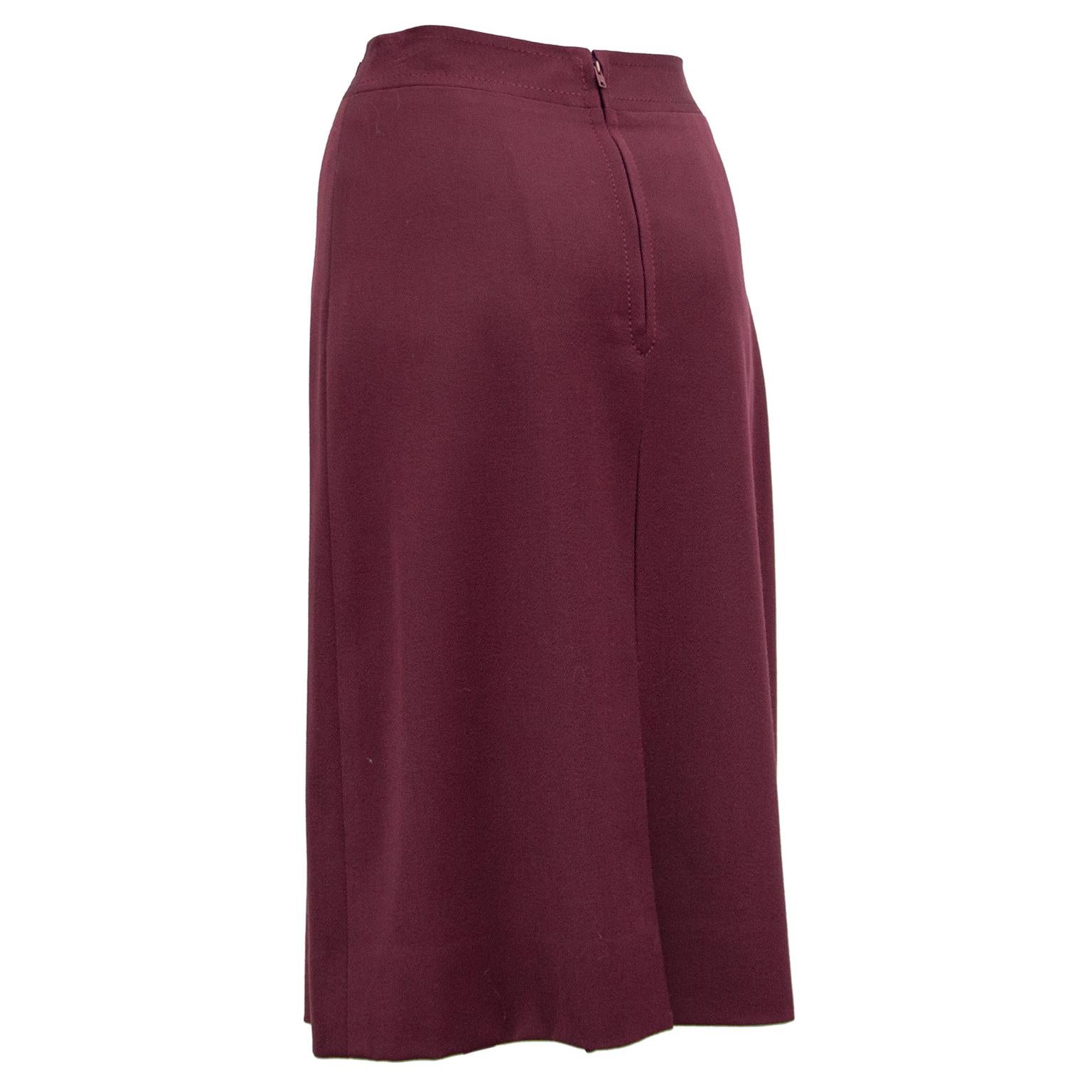 single front pleat skirt
