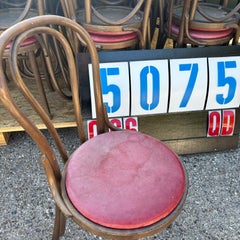 1970’s Classic Hoop Back Bentwood Upholstered Dining Chairs – Dark Tan