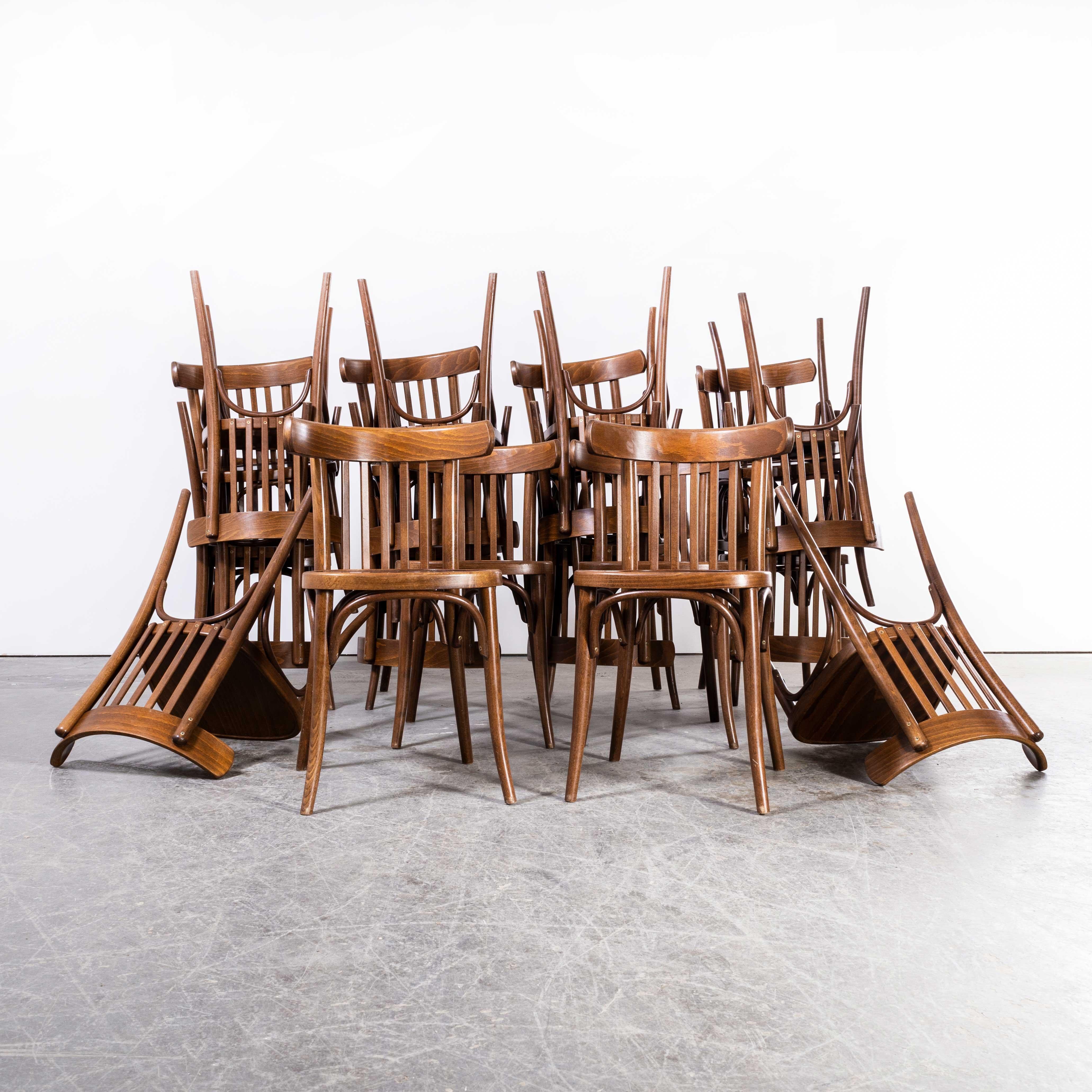 1970's Classic Mid Tan Bentwood Chair - Set Of Twenty Four 4