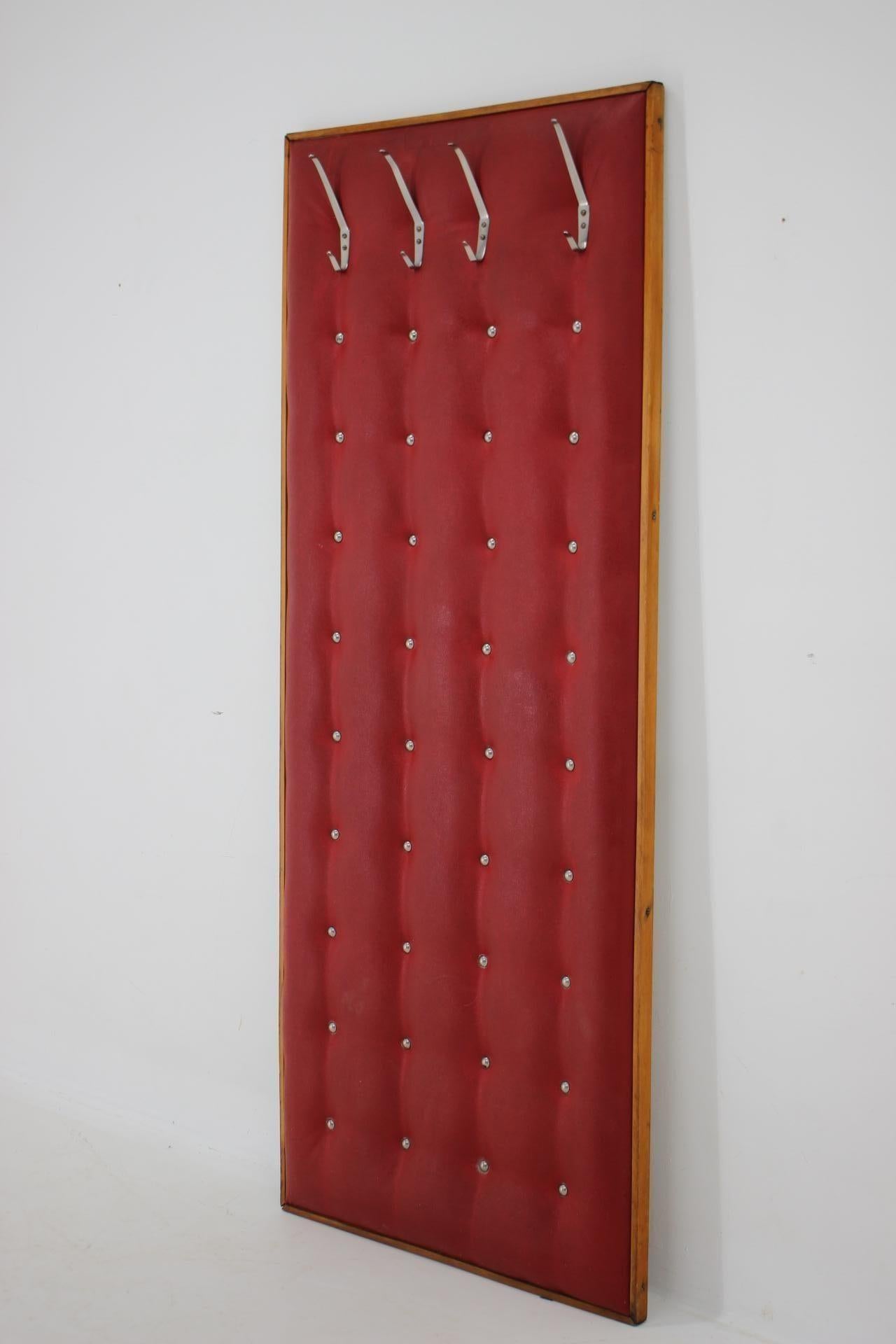 Mid-Century Modern 1970s Coat Rack Panel, Czechoslovakia For Sale