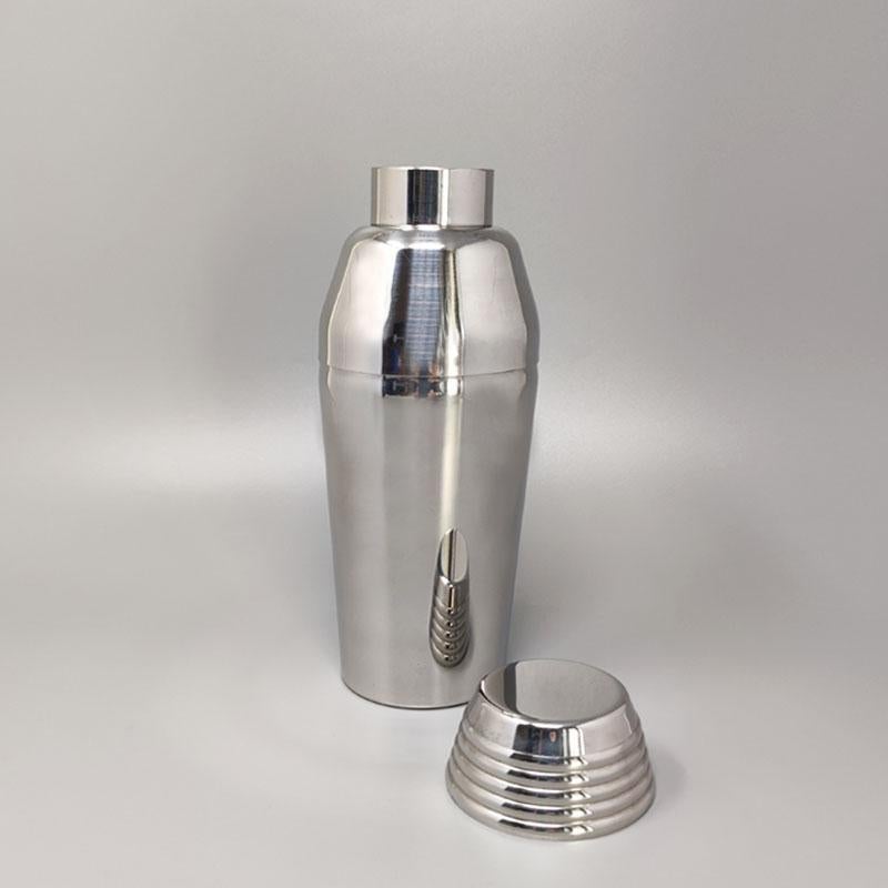 Mid-Century Modern 1970s Cocktail Shaker by Guy Degrenne in Stainless Steel, Made in France For Sale