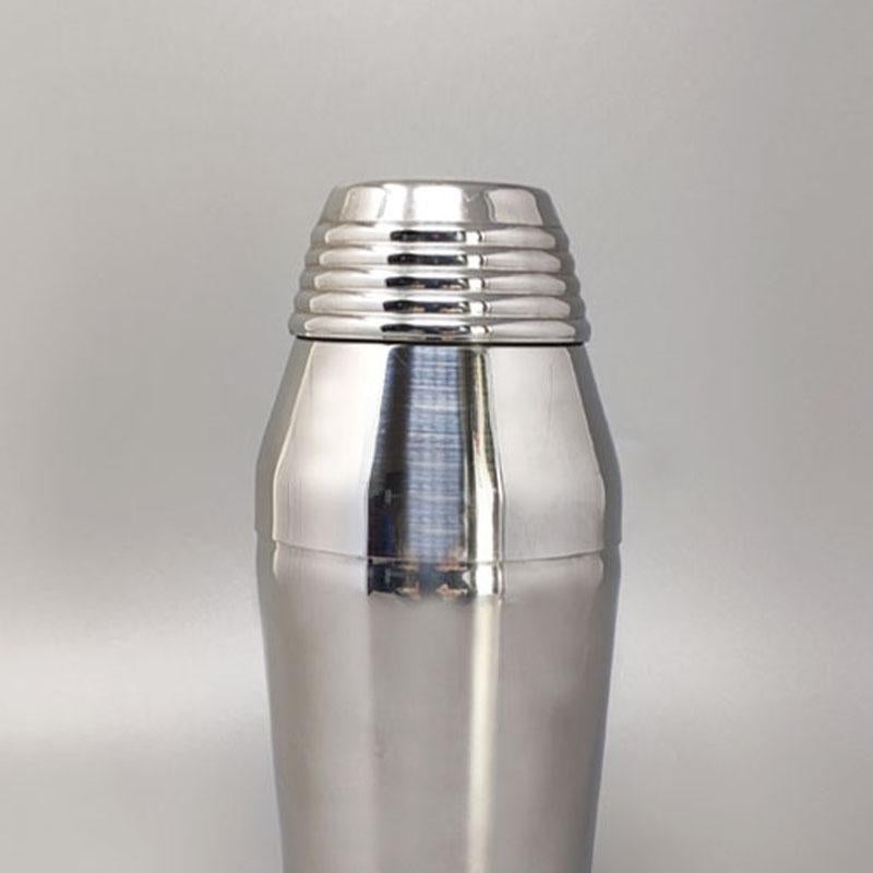 1970s Cocktail Shaker by Guy Degrenne in Stainless Steel, Made in France In Excellent Condition For Sale In Milano, IT