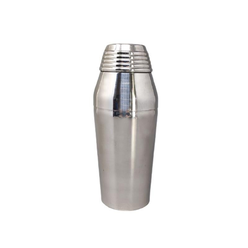 1970s Cocktail Shaker by Guy Degrenne in Stainless Steel, Made in France