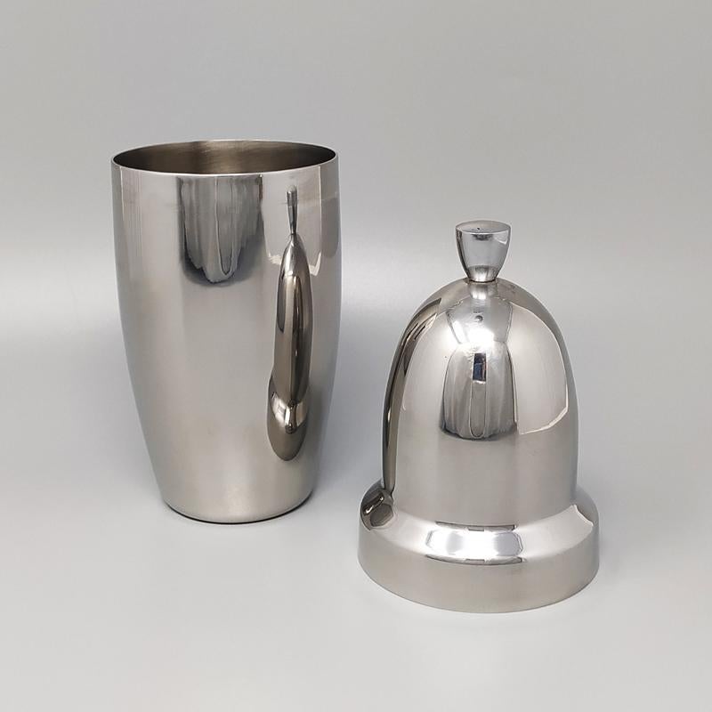 Mid-Century Modern 1970s Cocktail Shaker WMF Cromargan by Jo Laubner in Stainless Steel For Sale