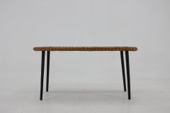 1970s Coffe Table with Rattan Edge, France