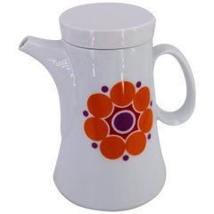 1970s Coffee/ Tea Pot Pitcher in Porcelain by Schonwald Germany