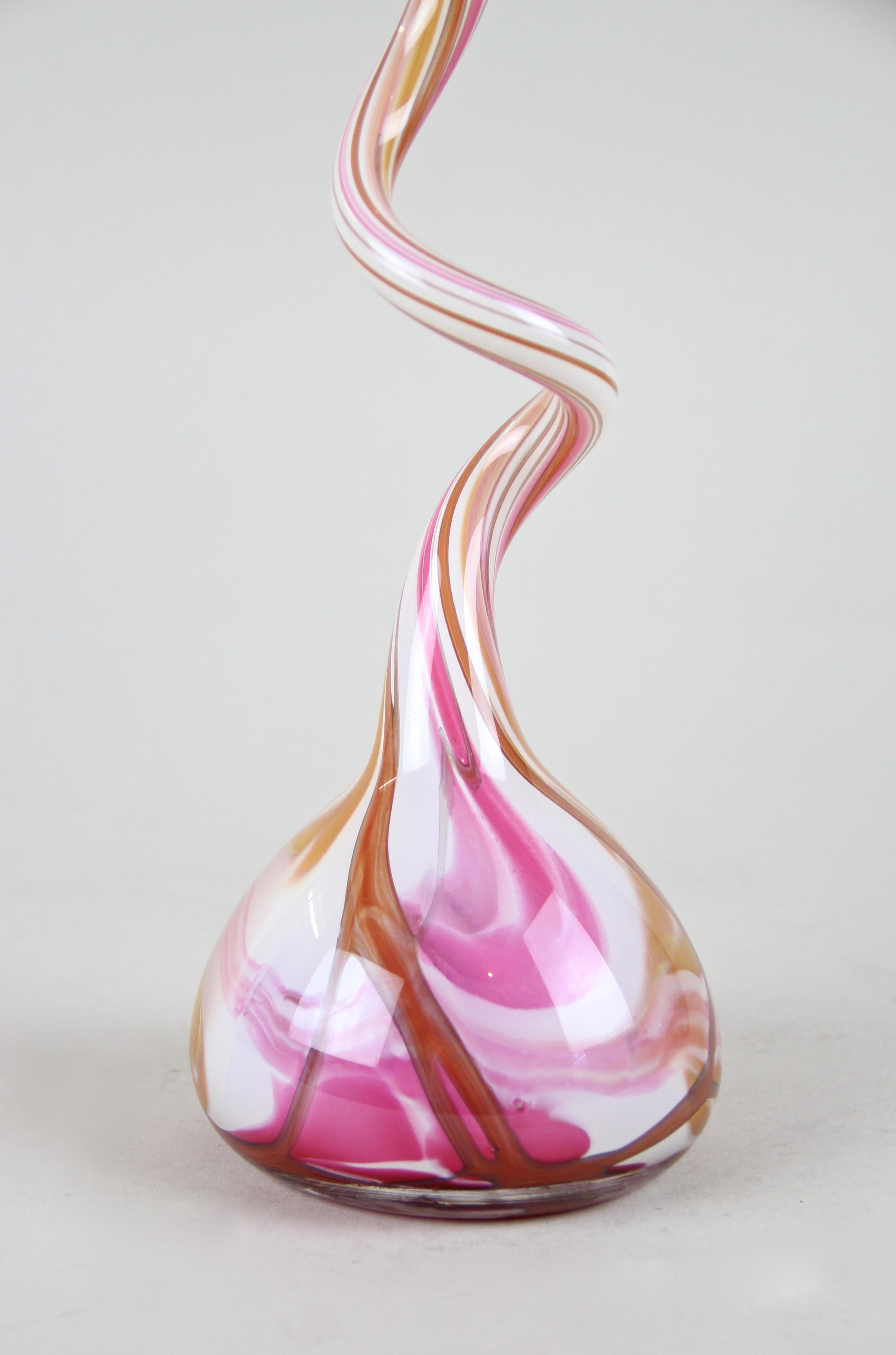 1970s Colored Flashed Glass Vase, Austria, circa 1970 For Sale 4