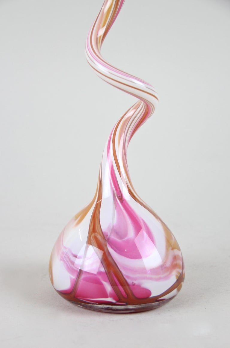 1970s Colored Flashed Glass Vase, Austria, circa 1970 For Sale at 1stDibs