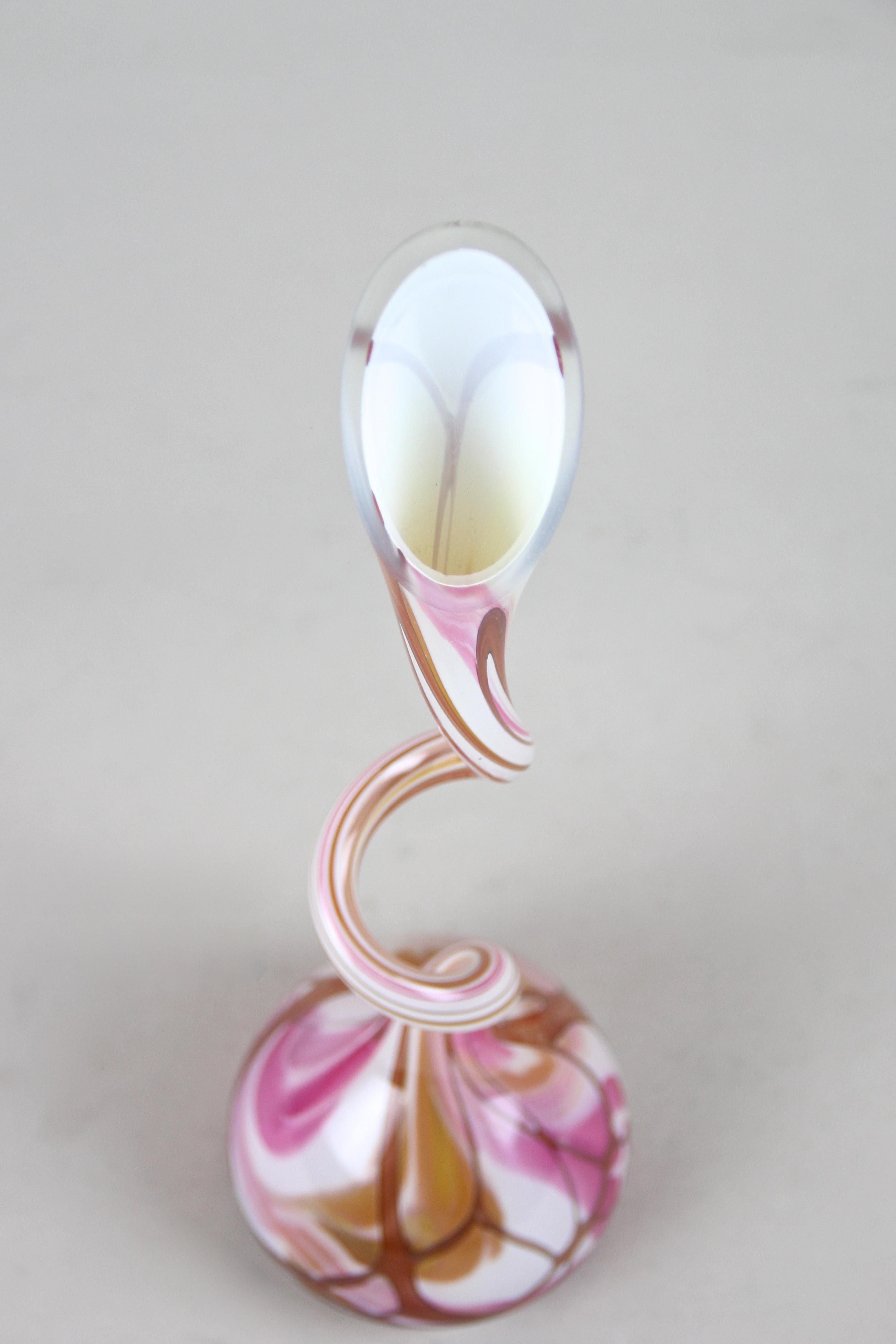 1970s Colored Flashed Glass Vase, Austria, circa 1970 For Sale 2
