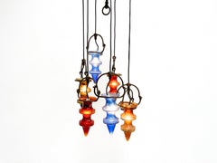 Lampadario in vetro belga colorato degli anni '70 di Nanny Still per Massive