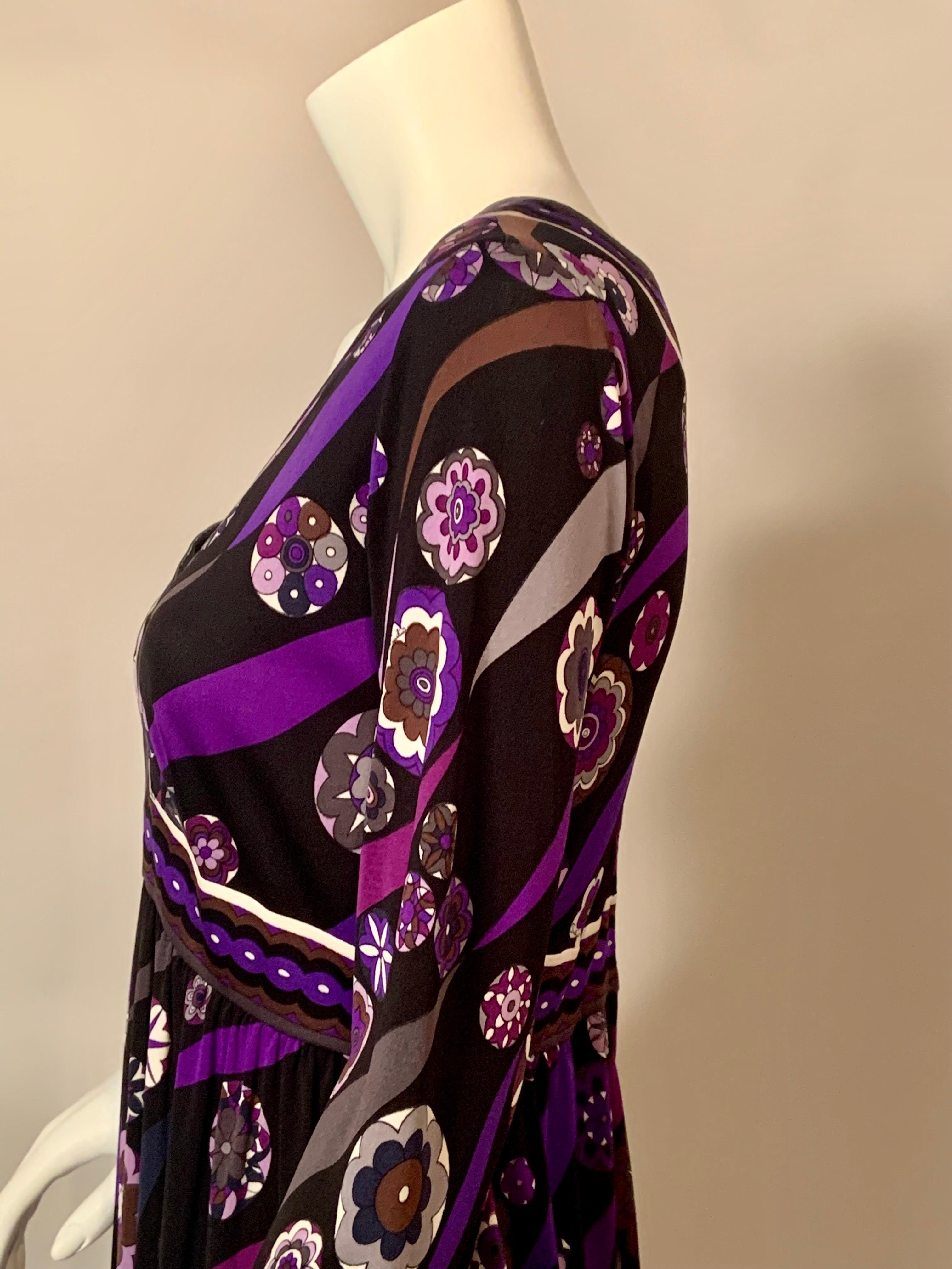 1970's Colorful Emilio Pucci Silk Jersey Dress 1