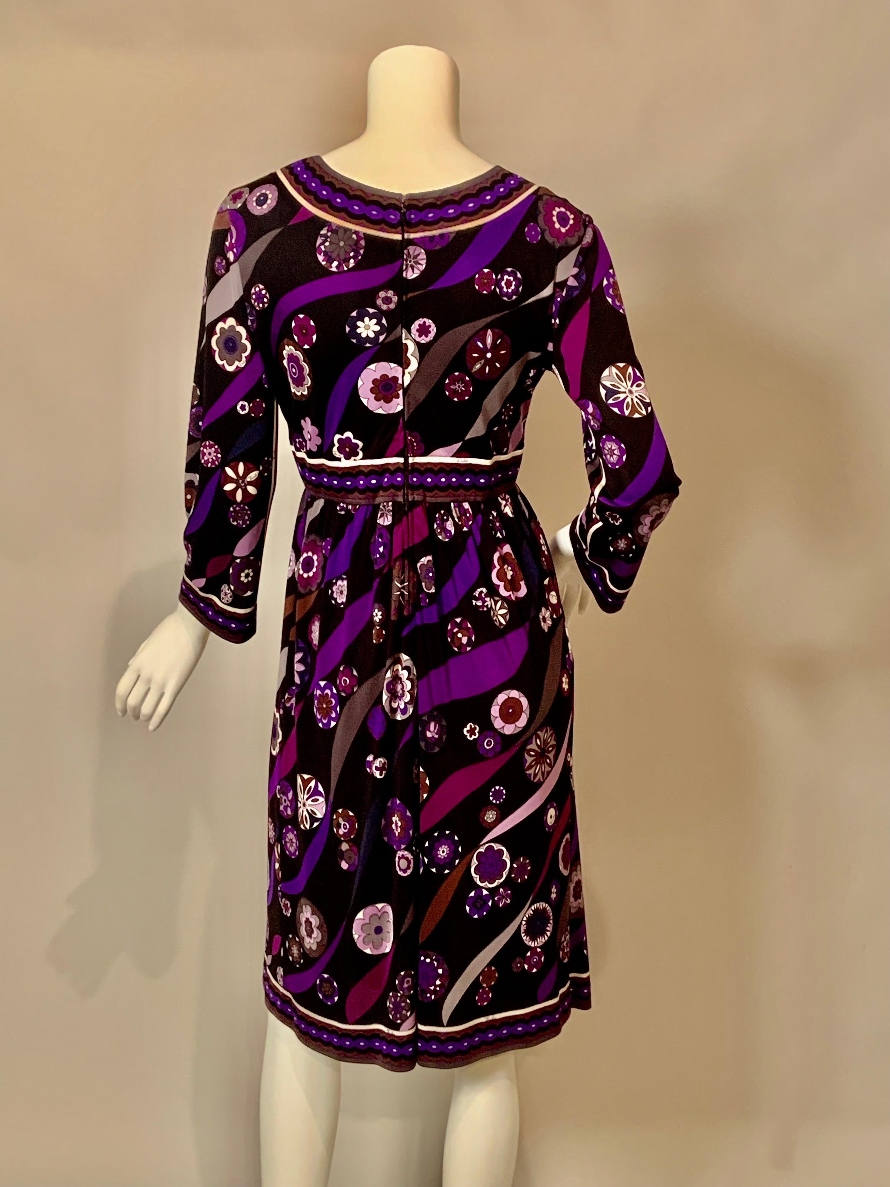 1970's Colorful Emilio Pucci Silk Jersey Dress 2