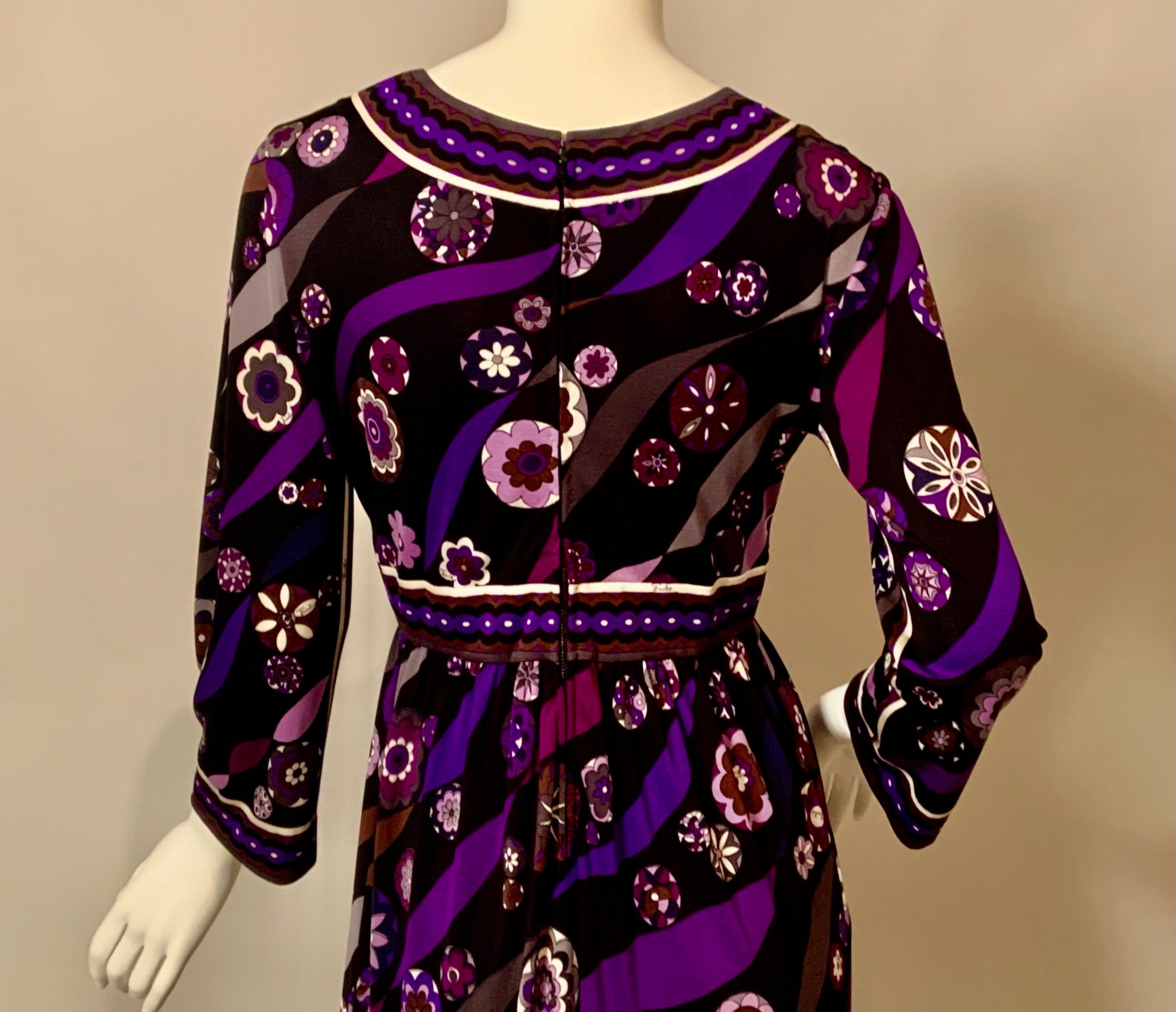 1970's Colorful Emilio Pucci Silk Jersey Dress 3