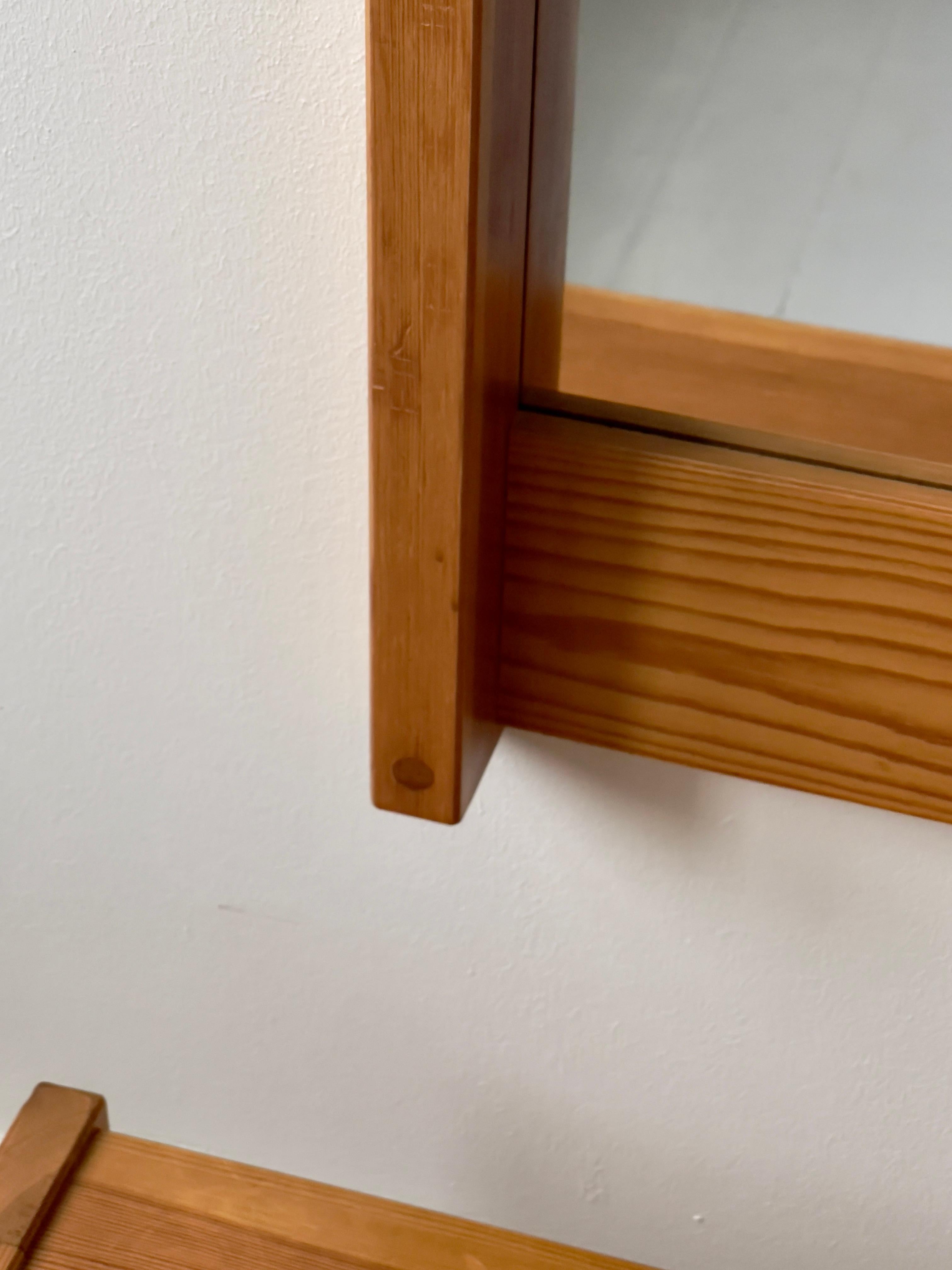 Danish 1970s mirror and console table in solid pine design by Aksel Kjersgaard For Sale 7