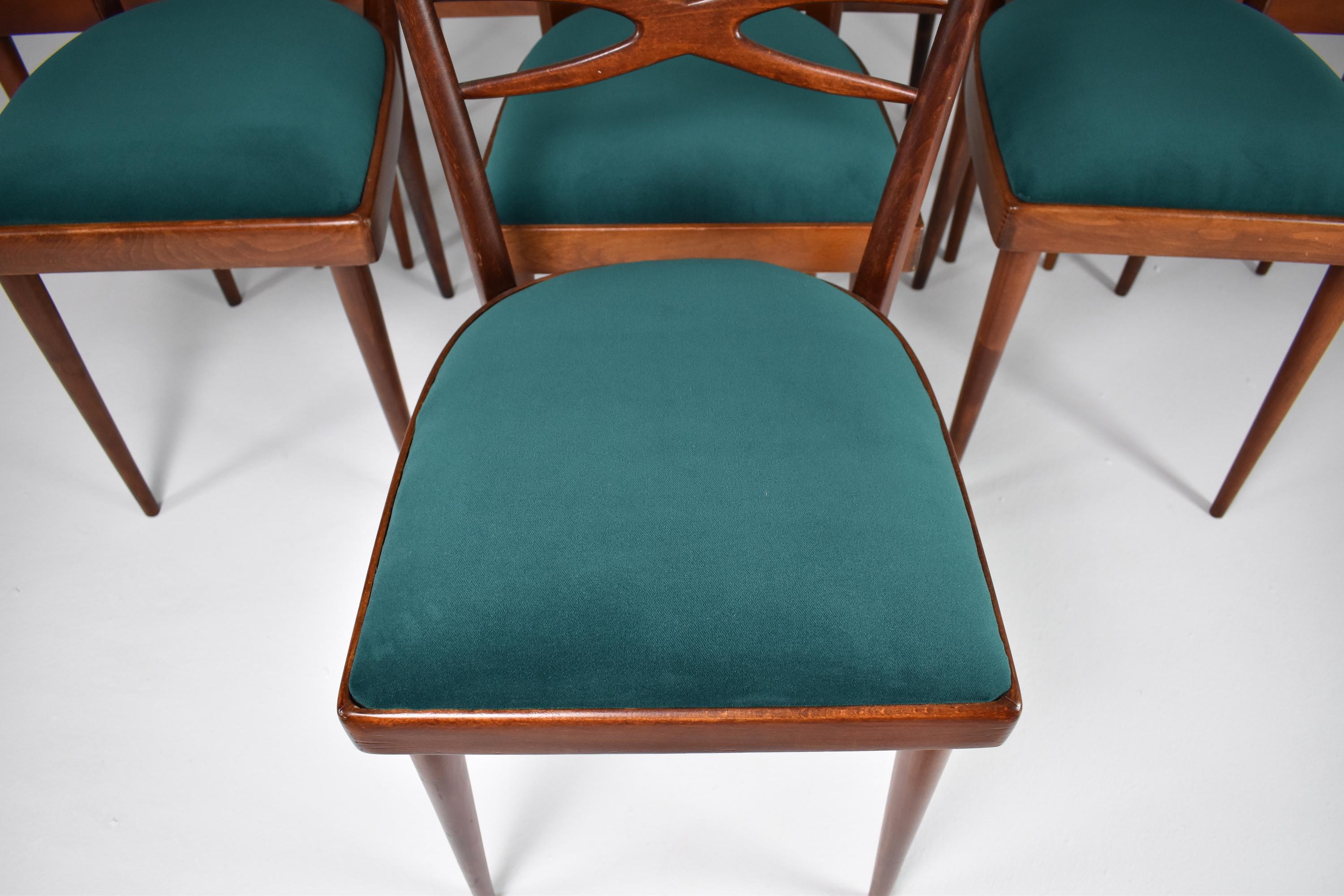 1970's Consorzio Sedie Friuli Restored Dining Chairs, Set of 8 3