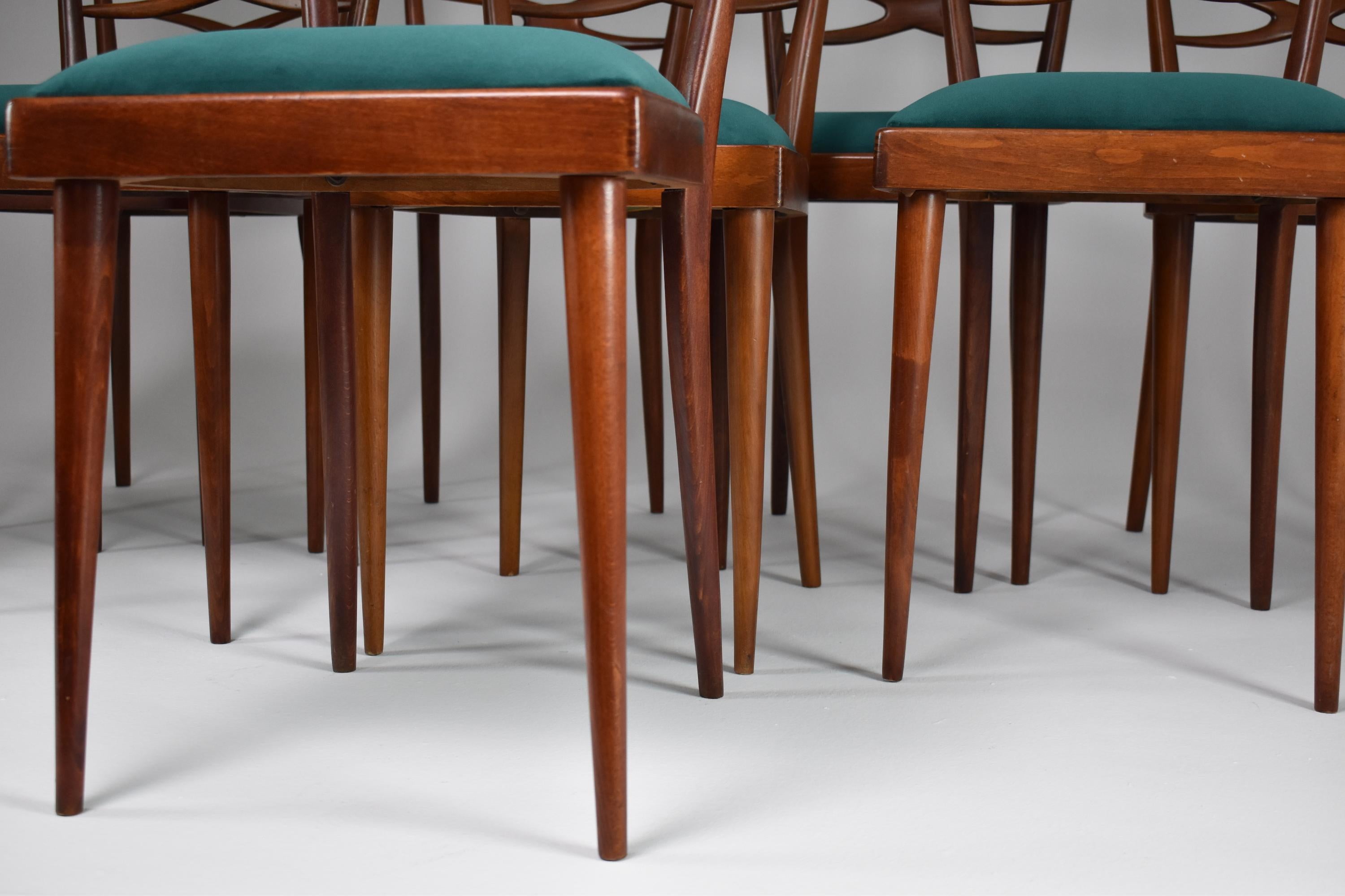 1970's Consorzio Sedie Friuli Restored Dining Chairs, Set of 8 5