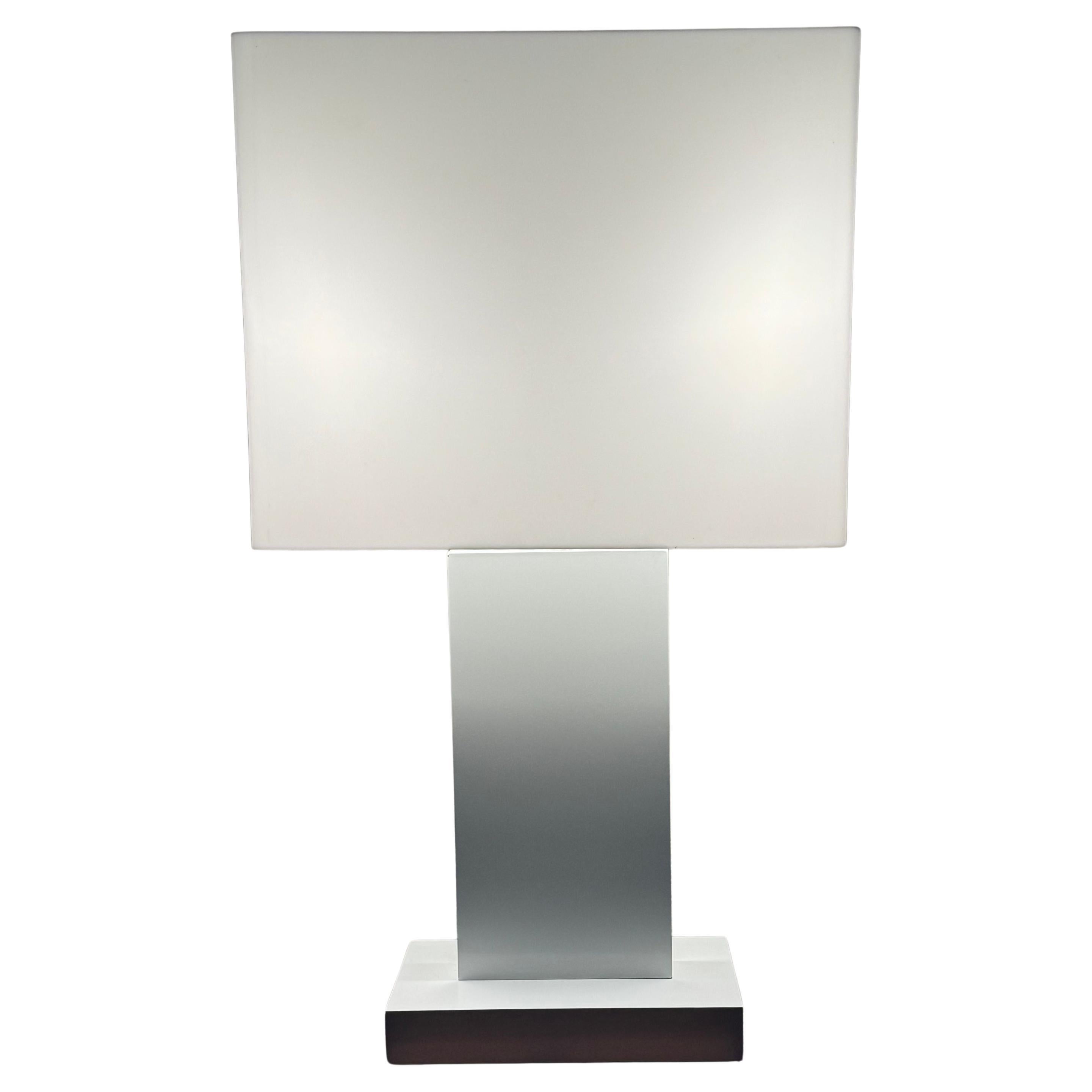 1970s Constructivist / Modernist Design Table Lamp in White
