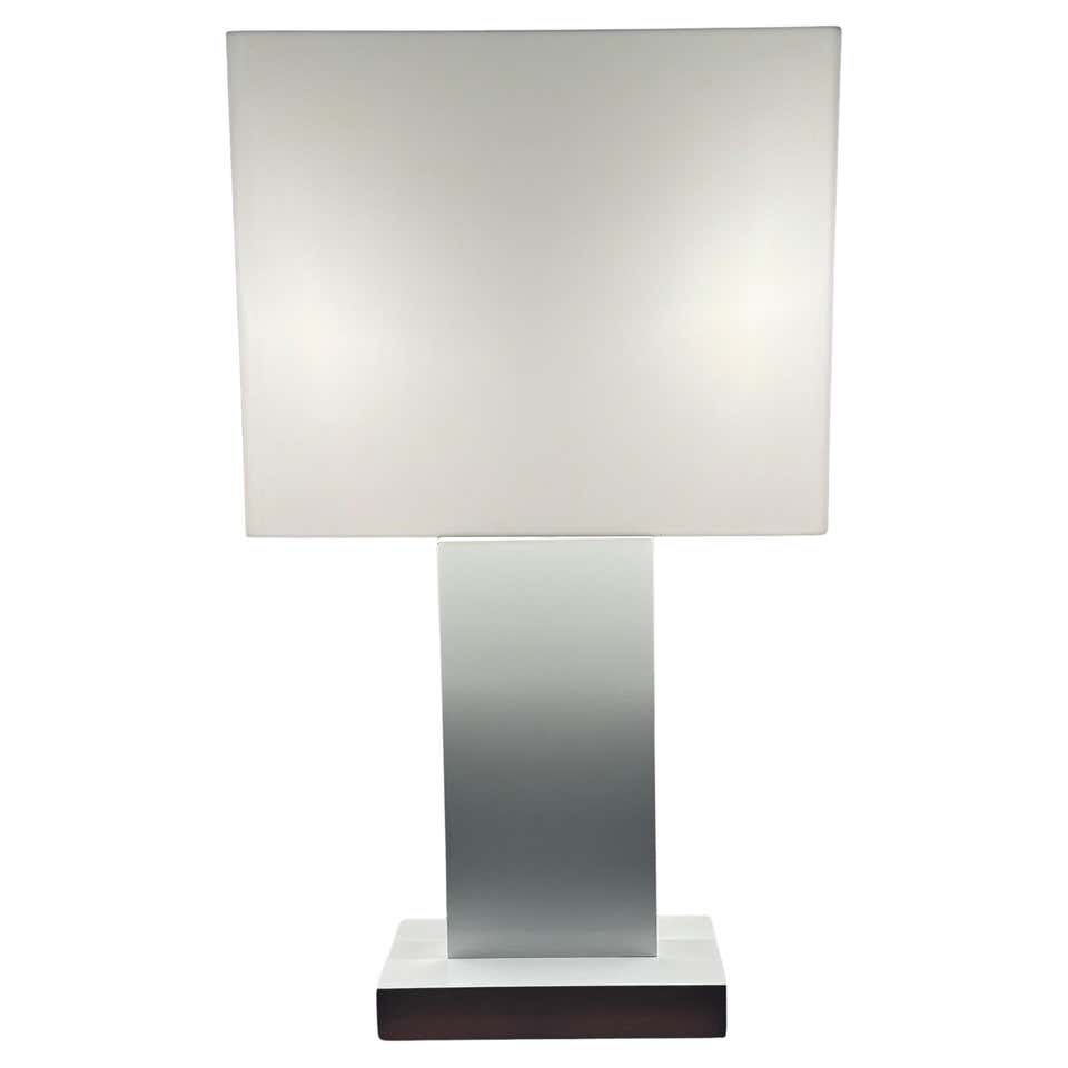 Drum Night Table Lighting Modernism K9 Crystal with White Shade