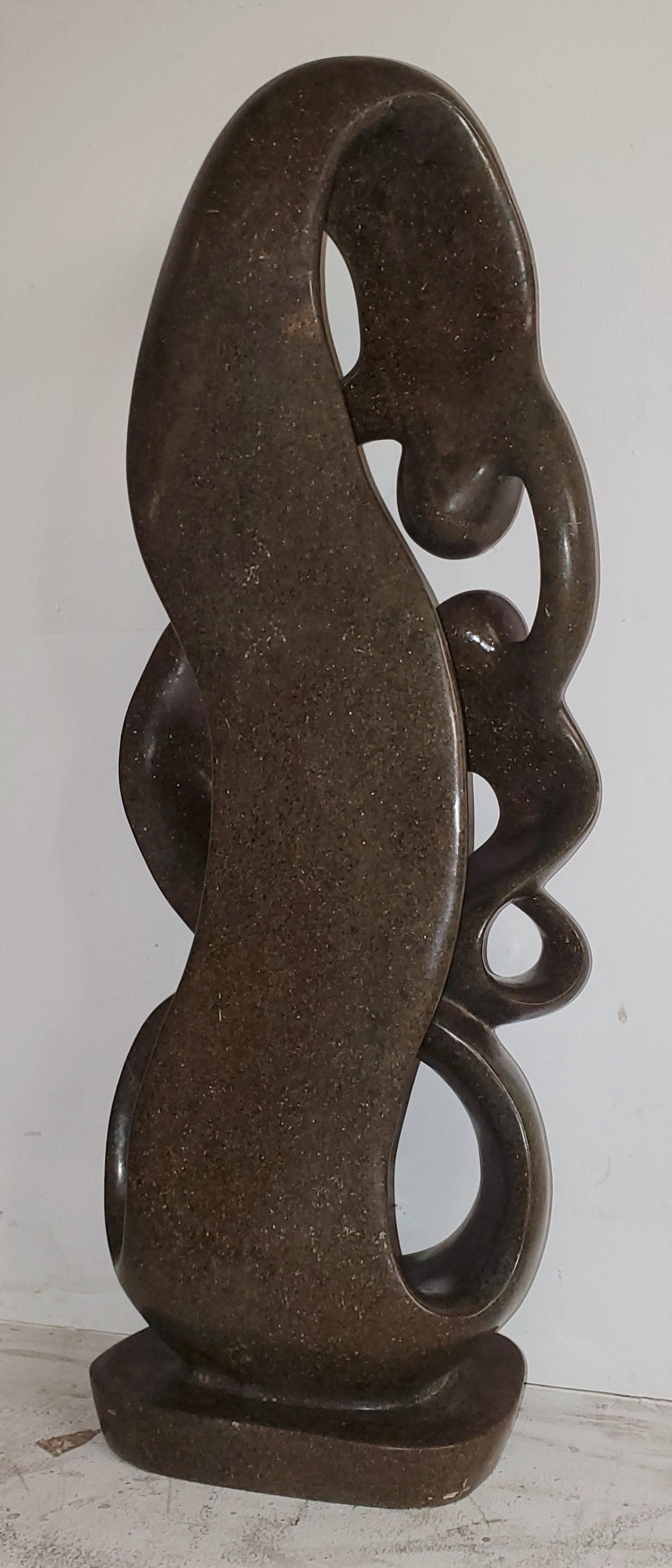 American 1970s Contemporary Modern Figurative Stone Sculpture