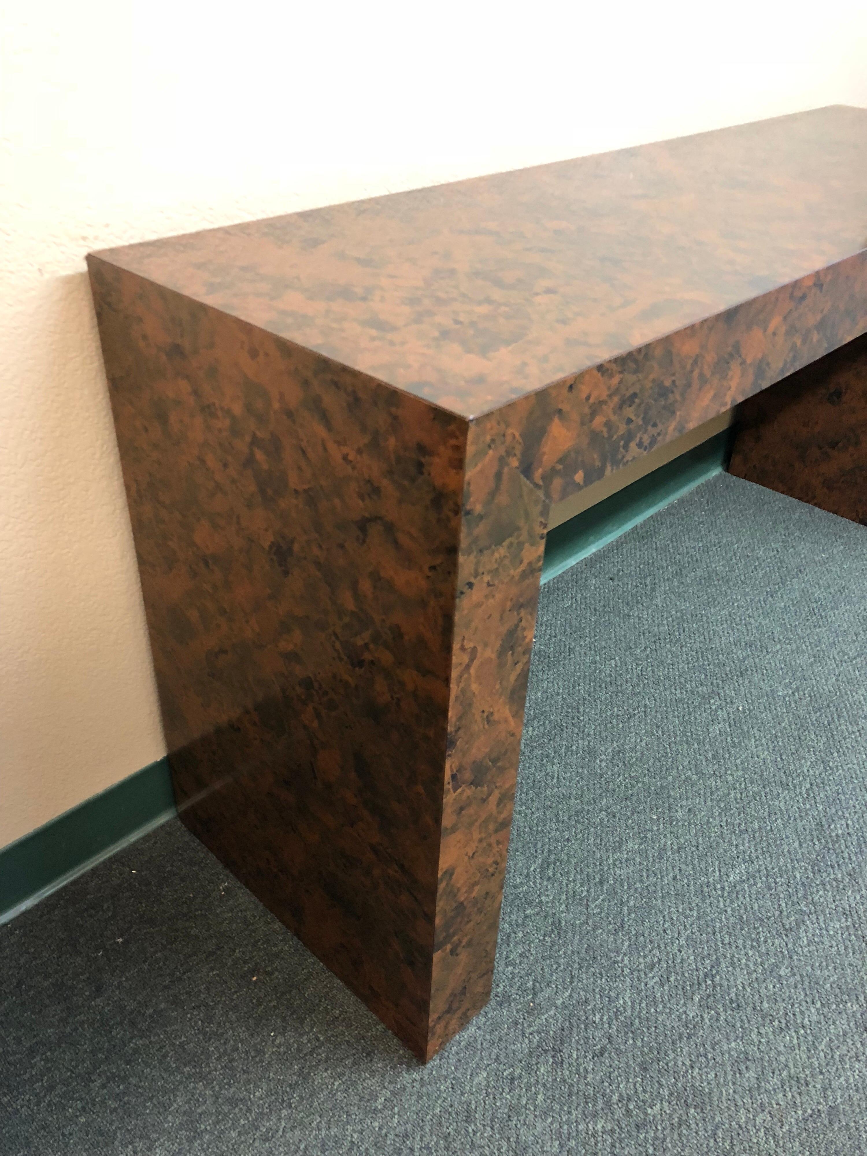 Late 20th Century 1970s Contemporary Veneer Console Table