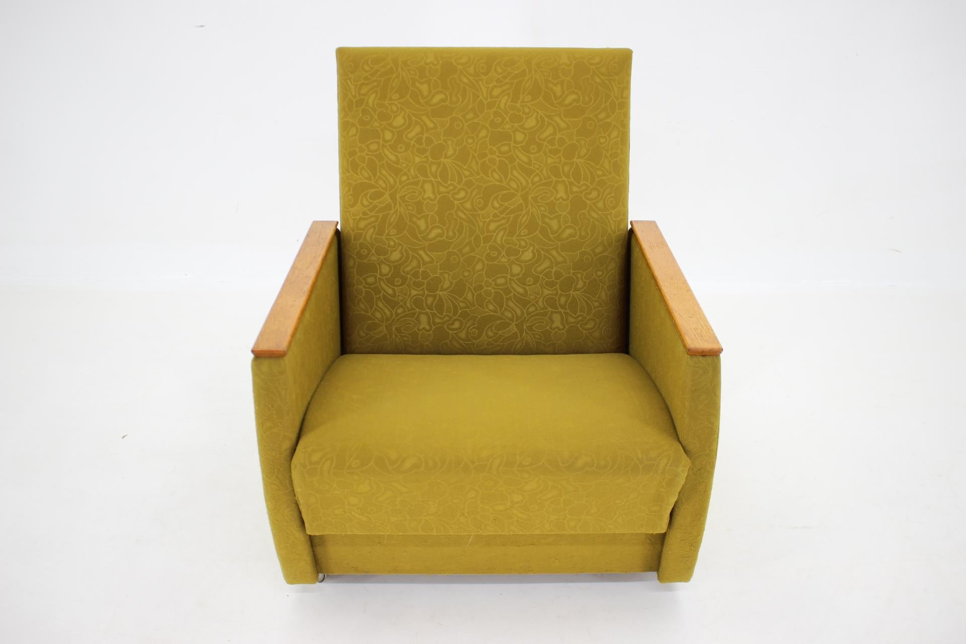 Late 20th Century 1970s Convertible Armchair, Czechoslovakia 2 Items Available For Sale