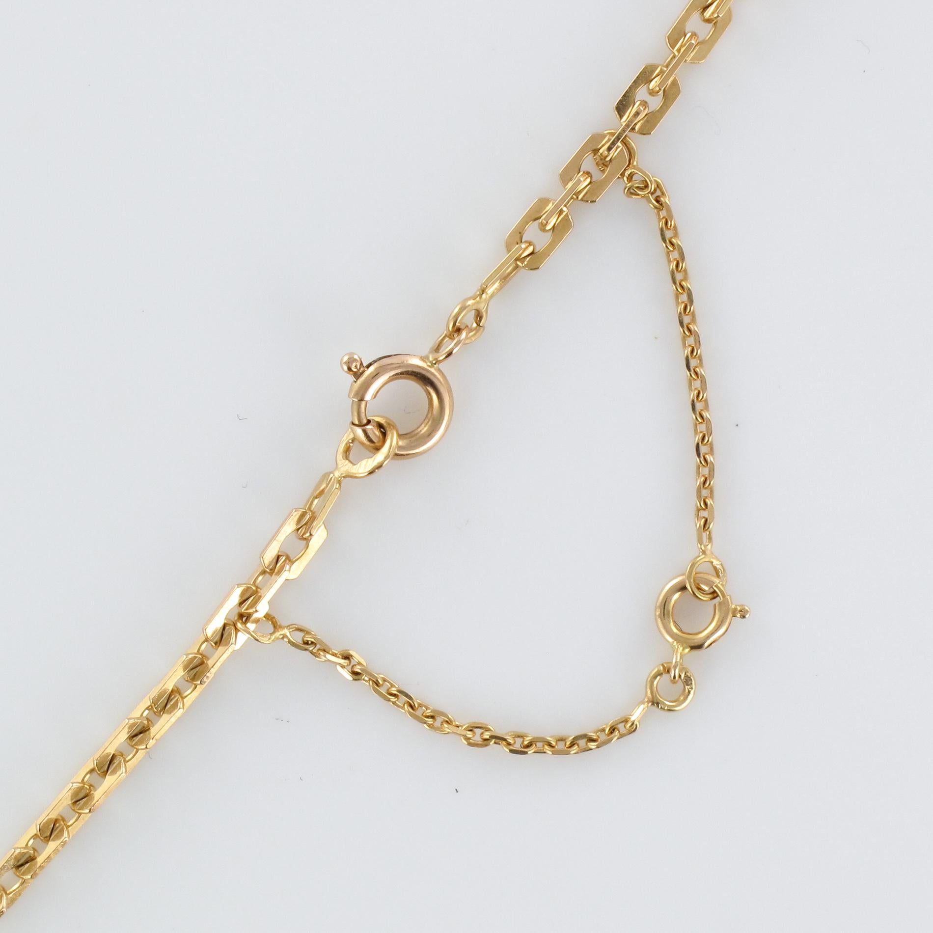 1970s Convict Link 18 Karat Rose Gold Chain Necklace Unisex 6