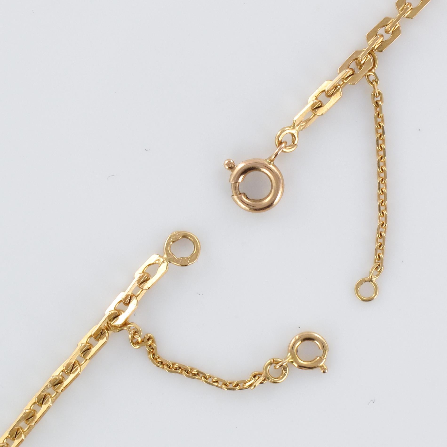 1970s Convict Link 18 Karat Rose Gold Chain Necklace Unisex 7