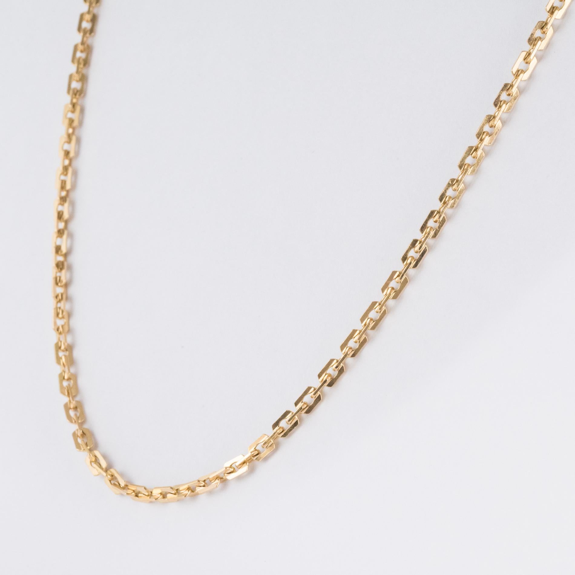 1970s Convict Link 18 Karat Rose Gold Chain Necklace Unisex 1