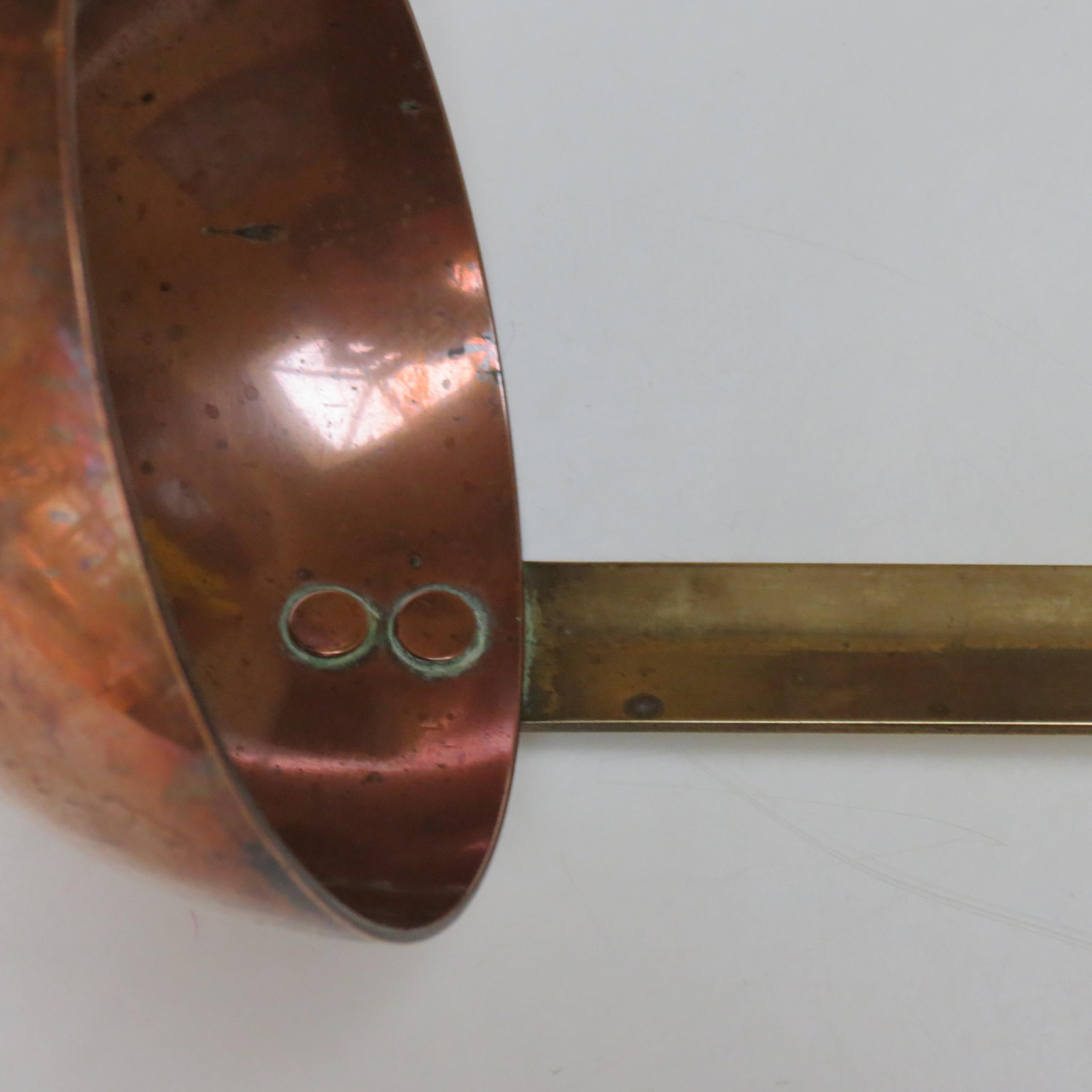 Machine-Made 1970s Copper And Brass Soup Ladle