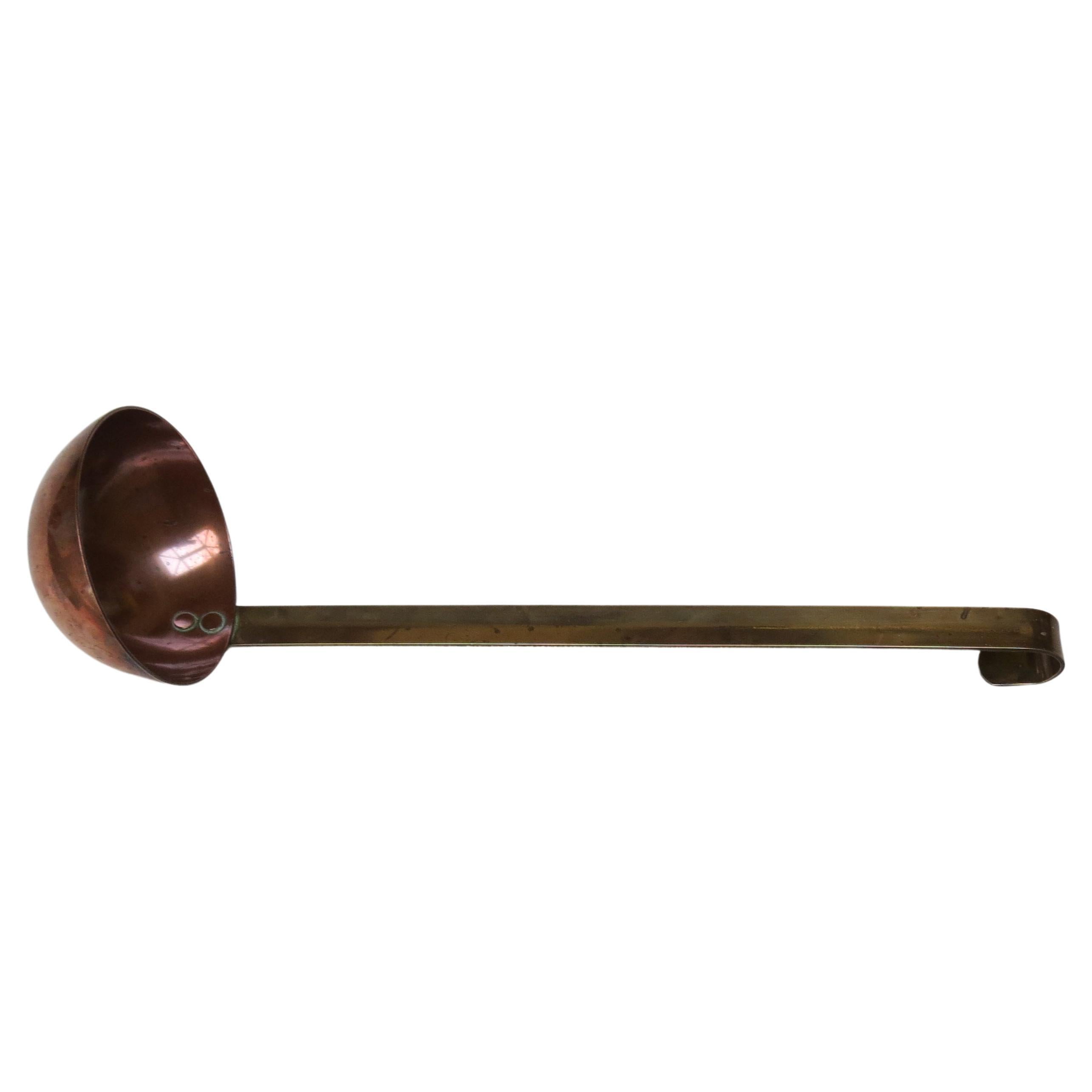 1970s Copper And Brass Soup Ladle